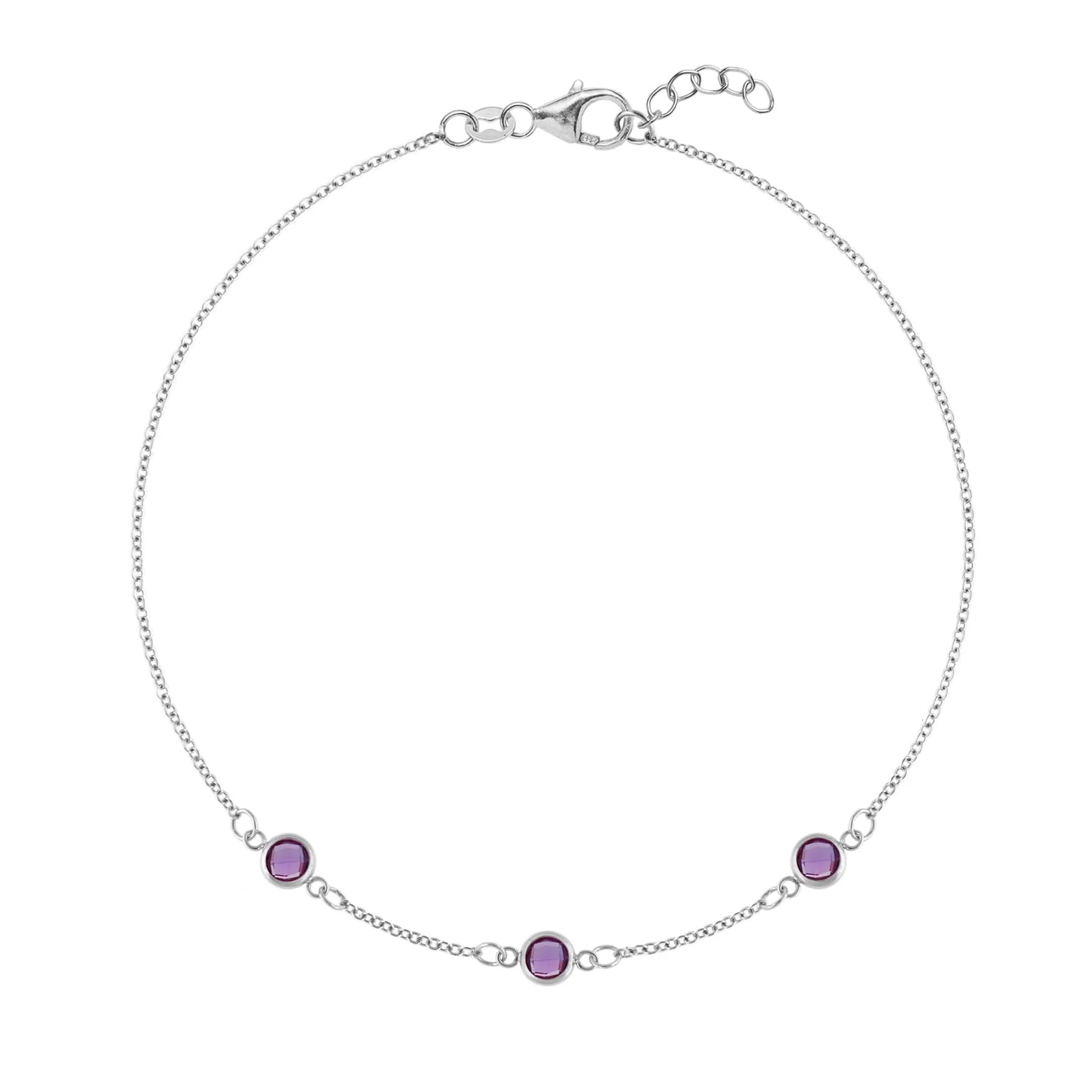 Bayberry 3 Amethyst Bracelet in 14k Gold (February) - Image 8