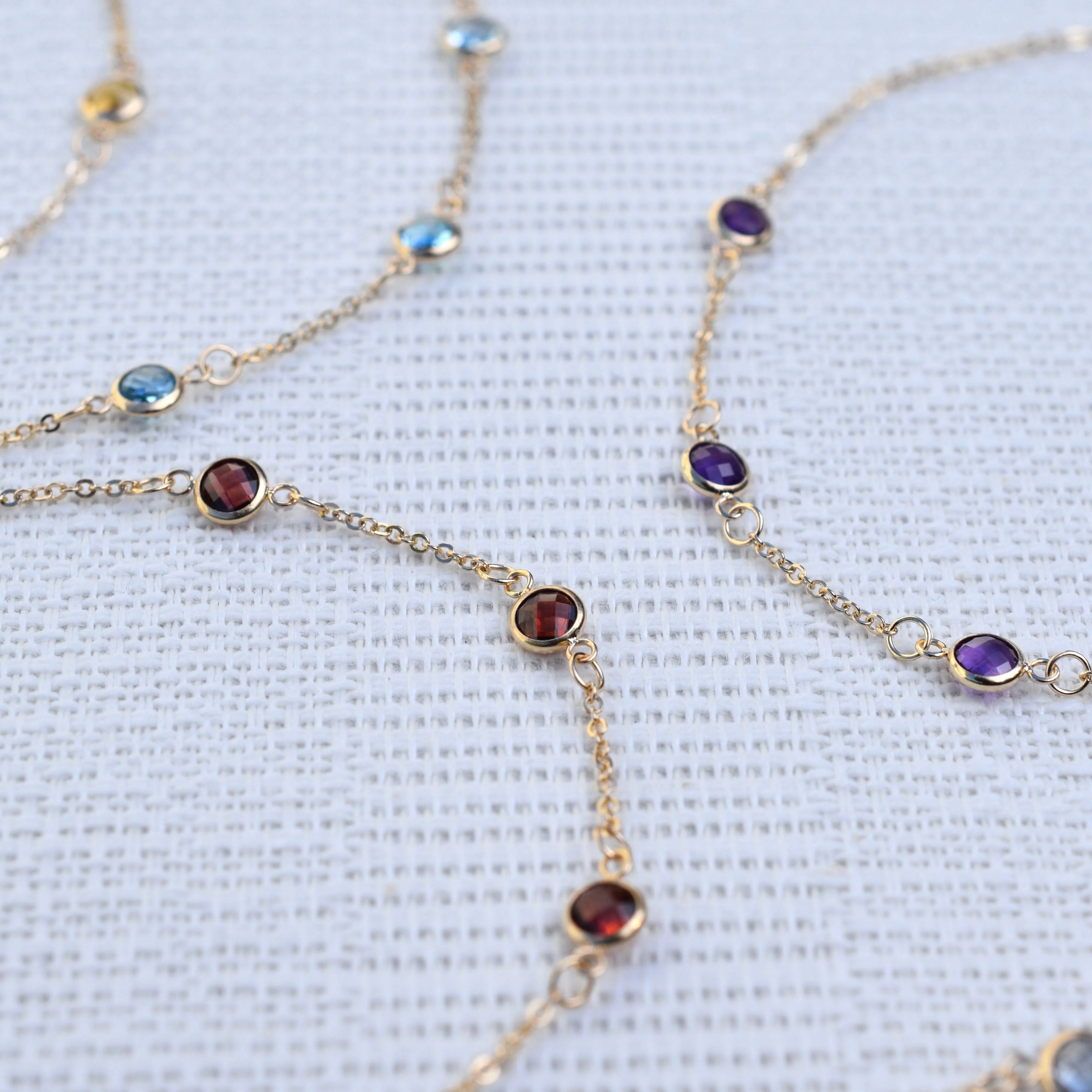 Bayberry 3 Garnet Bracelet in 14k Gold (January) - Image 8