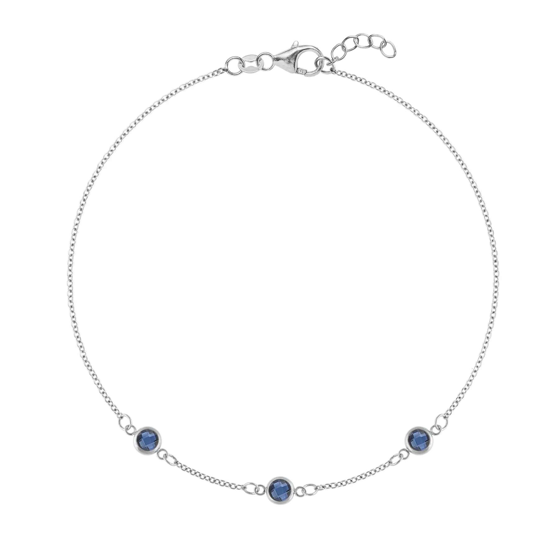Bayberry 3 Sapphire Bracelet in 14k Gold (September) - Image 7
