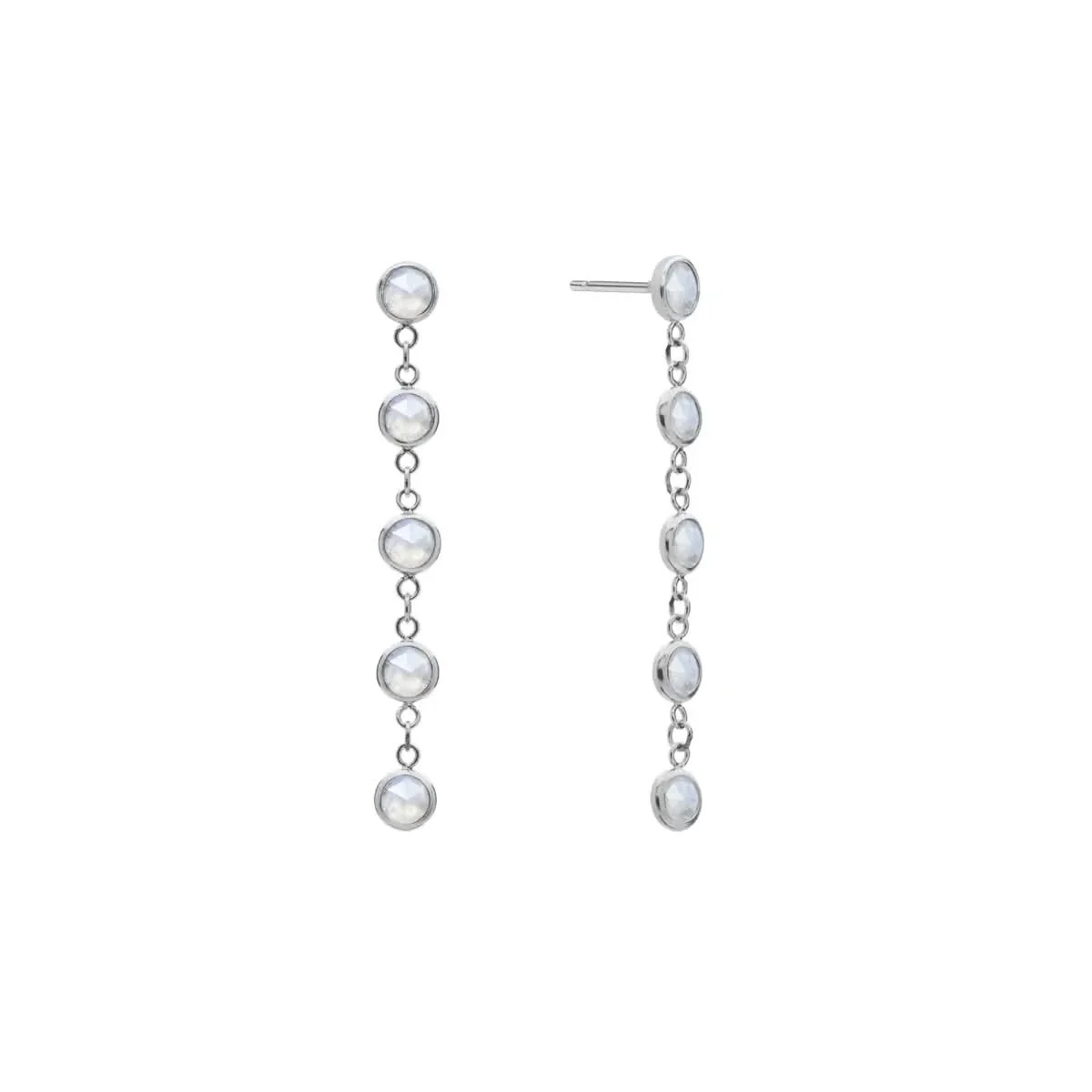 Newport Moonstone Earrings in 14k Gold (June) - Image 5