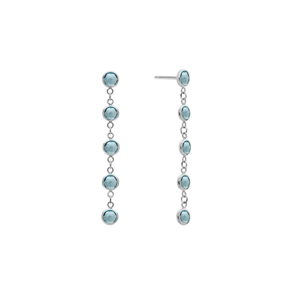 Newport Nantucket Blue Topaz Earrings in 14k Gold (December) - Image 5