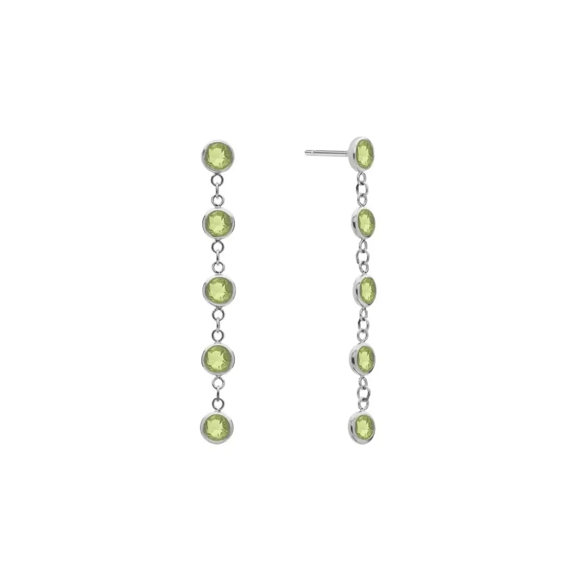 Newport Peridot Earrings in 14k Gold (August) - Image 4