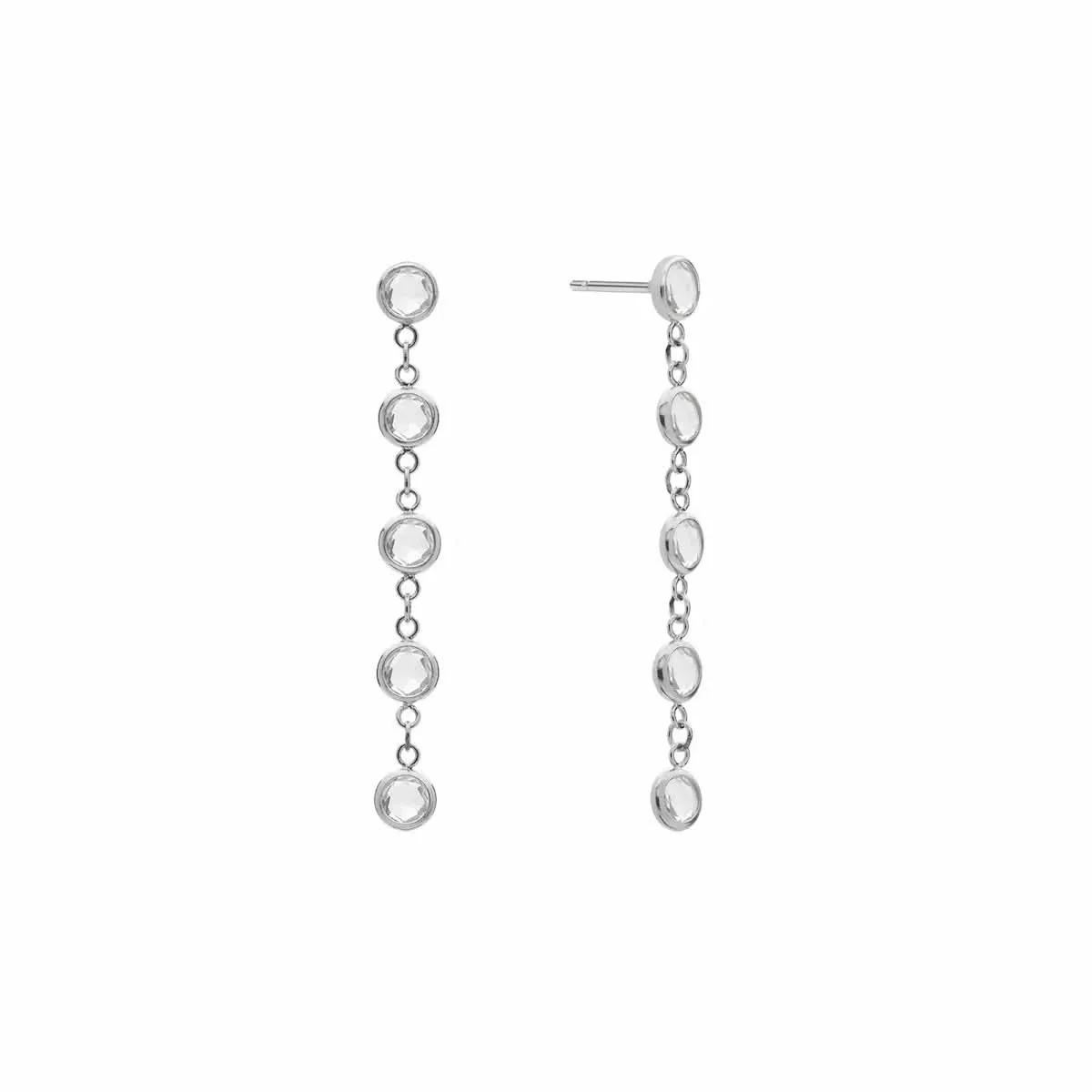 Newport White Topaz Earrings in 14k Gold (April) - Image 5