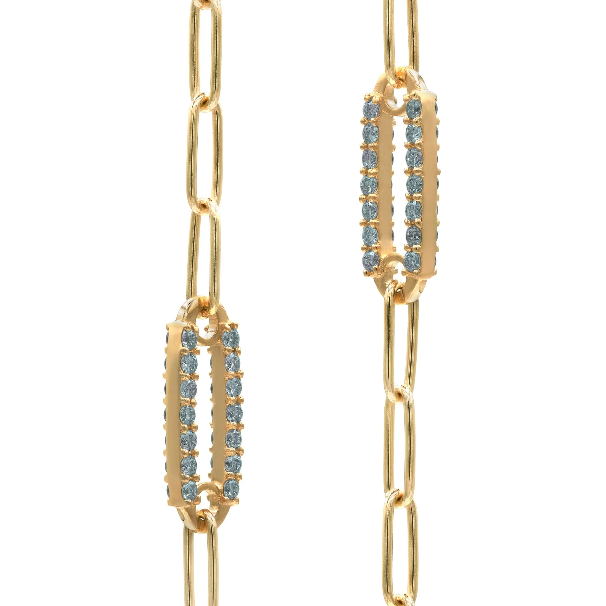 Adelaide 1 Pavé Alexandrite Link Bracelet in 14k Gold (June) - Image 4
