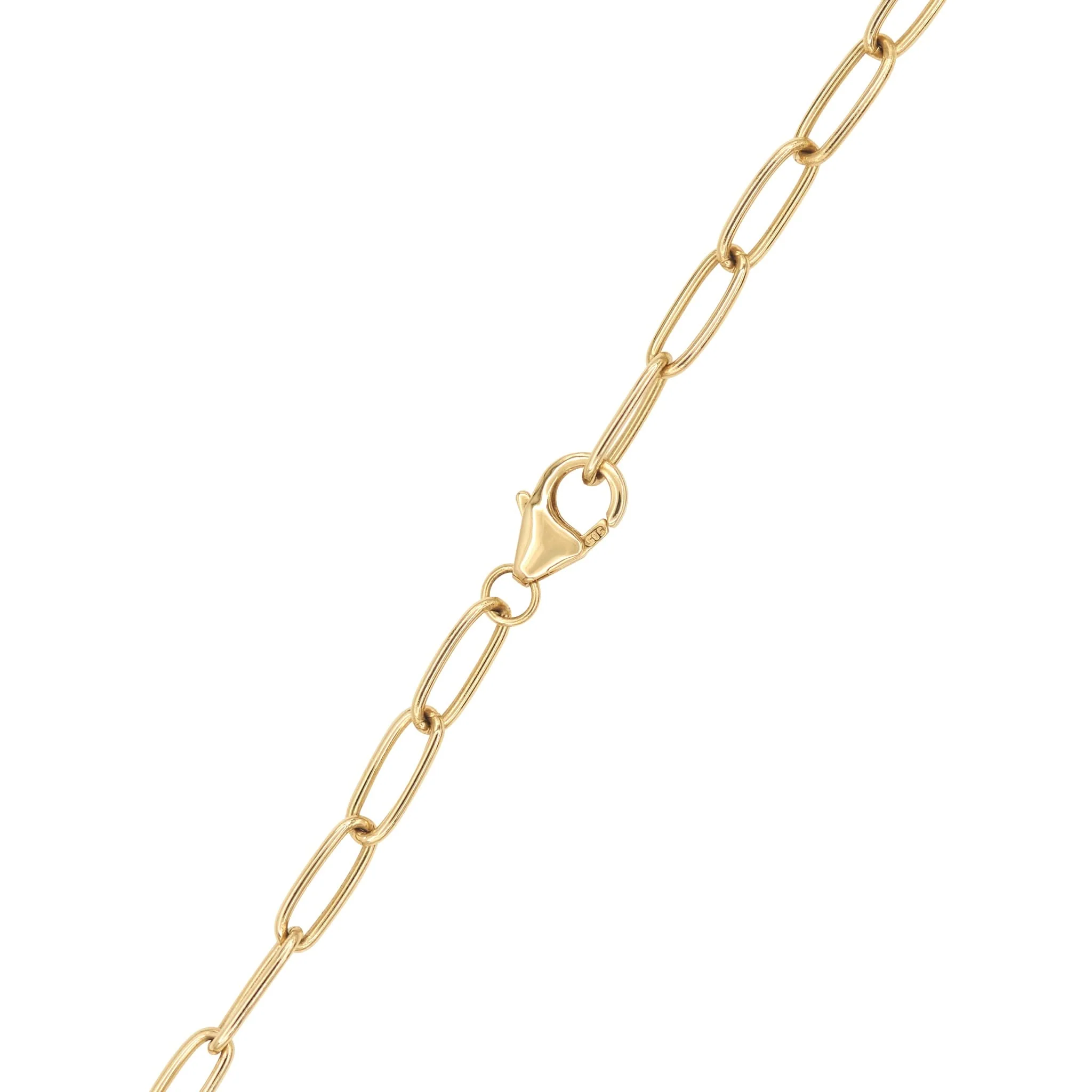 Adelaide 1 Pavé Nantucket Blue Topaz Link Bracelet in 14k Gold (December) - Image 9