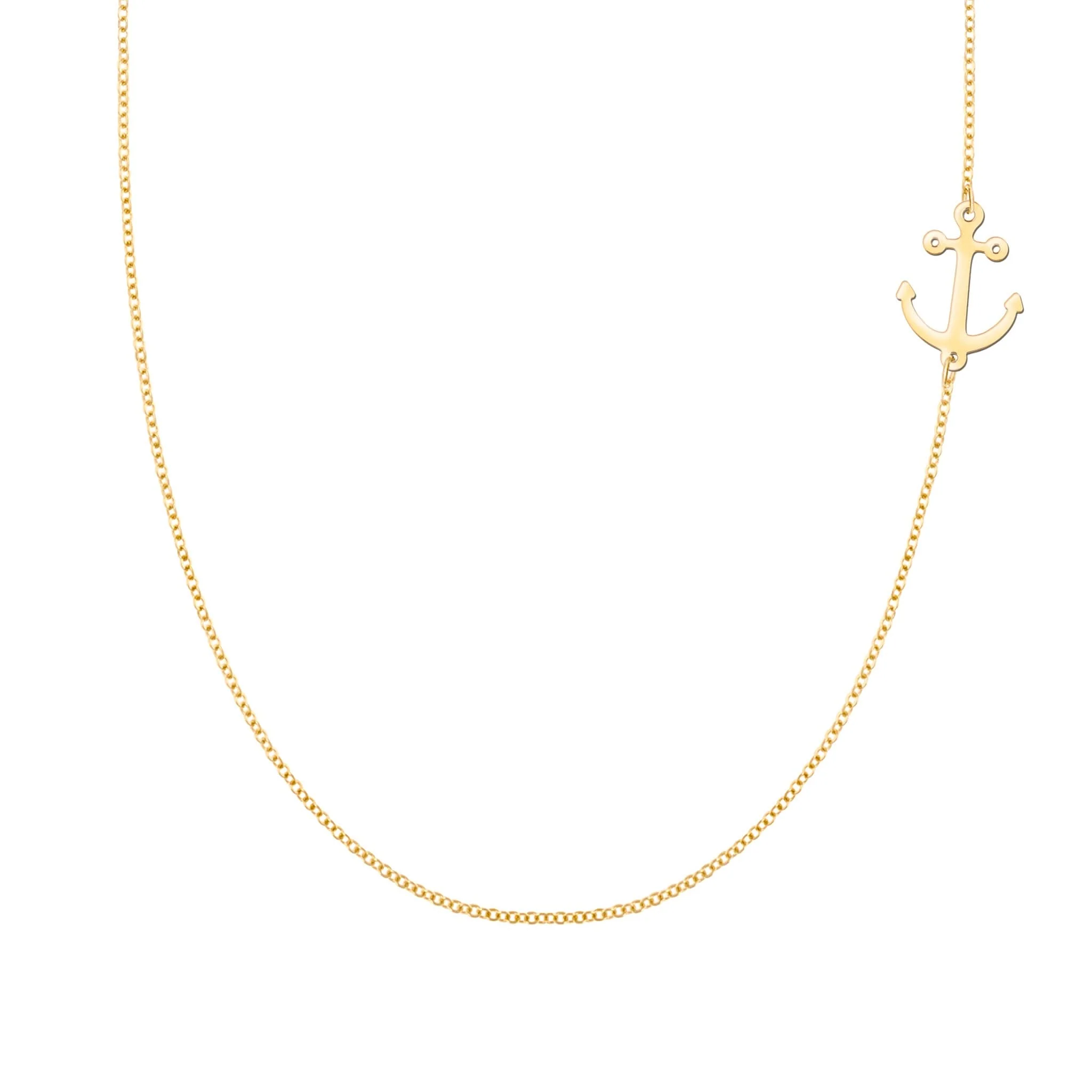 Anchor Necklace in 14k Gold