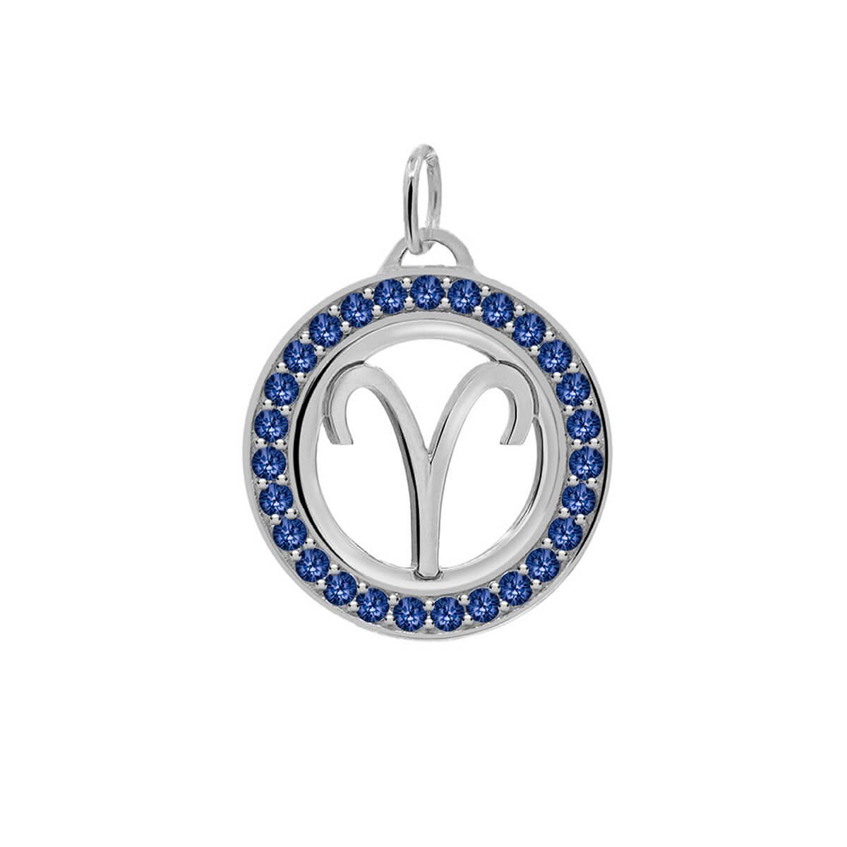 Aries & Birthstone Pendant in 14k Gold - Image 9