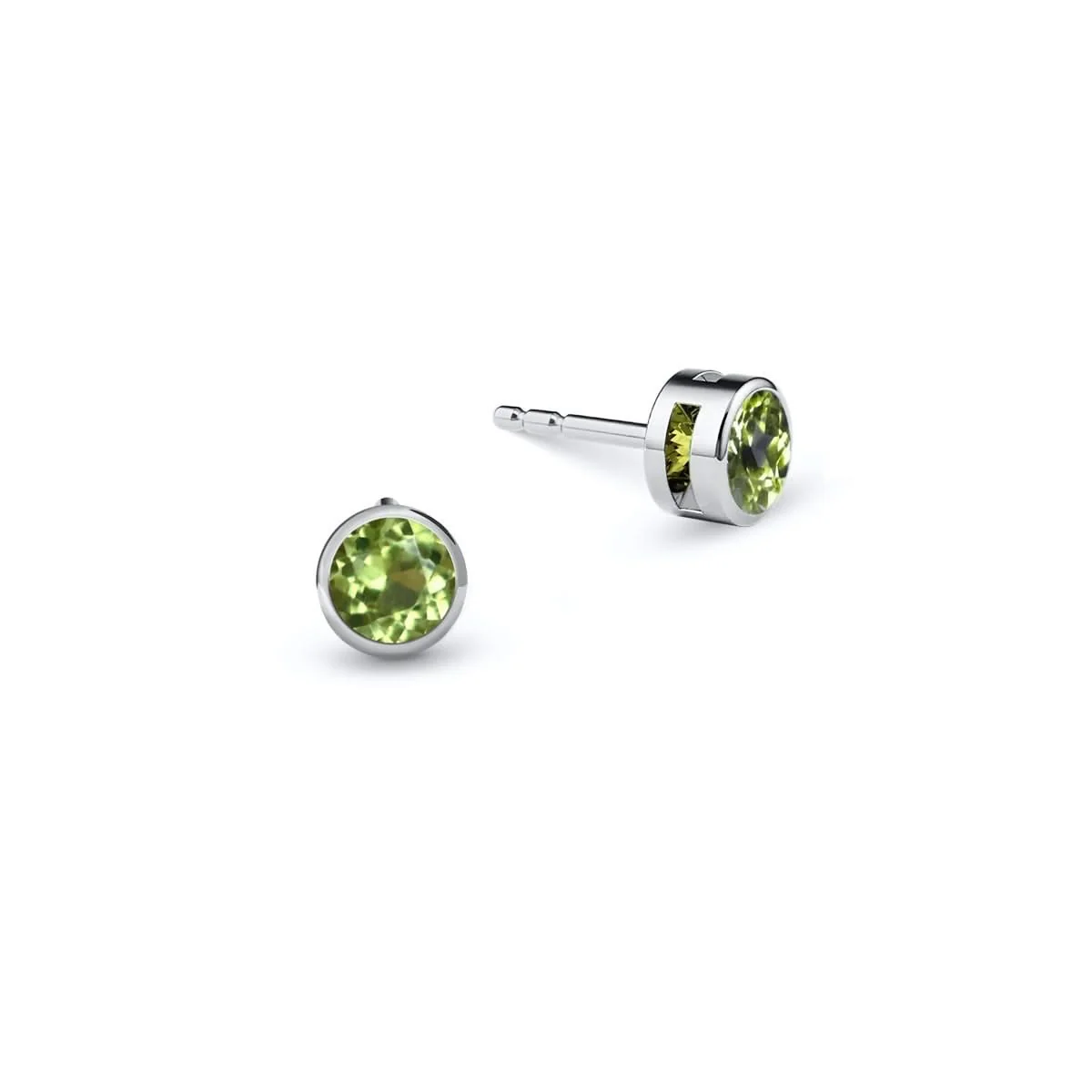 Barrington Peridot Stud Earrings in 14k Gold (August) - Image 5