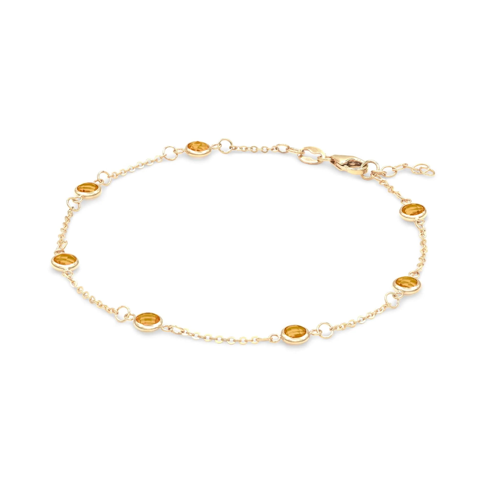Bayberry 7 Citrine Bracelet in 14k Gold (November) - Image 4