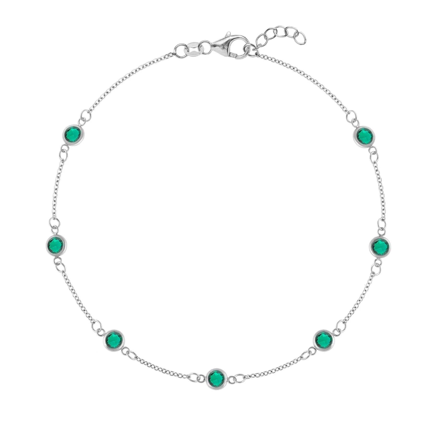 Bayberry 7 Emerald Bracelet in 14k Gold (May) - Image 7