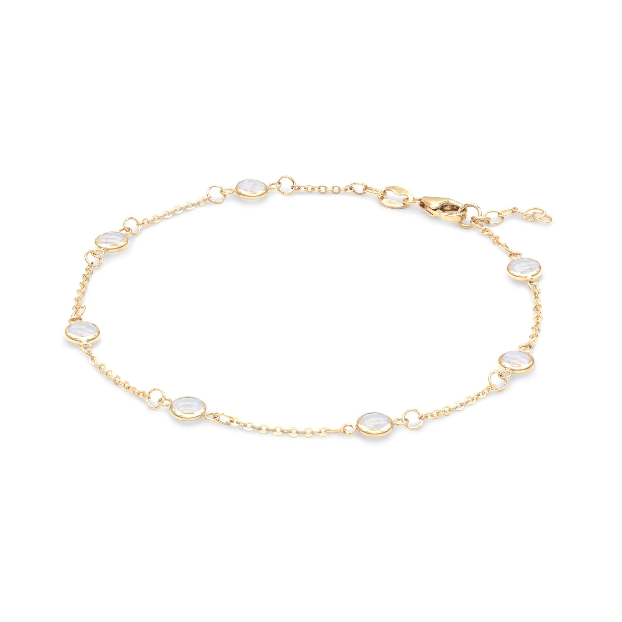 Bayberry 7 Moonstone Bracelet in 14k Gold (June) - Image 4