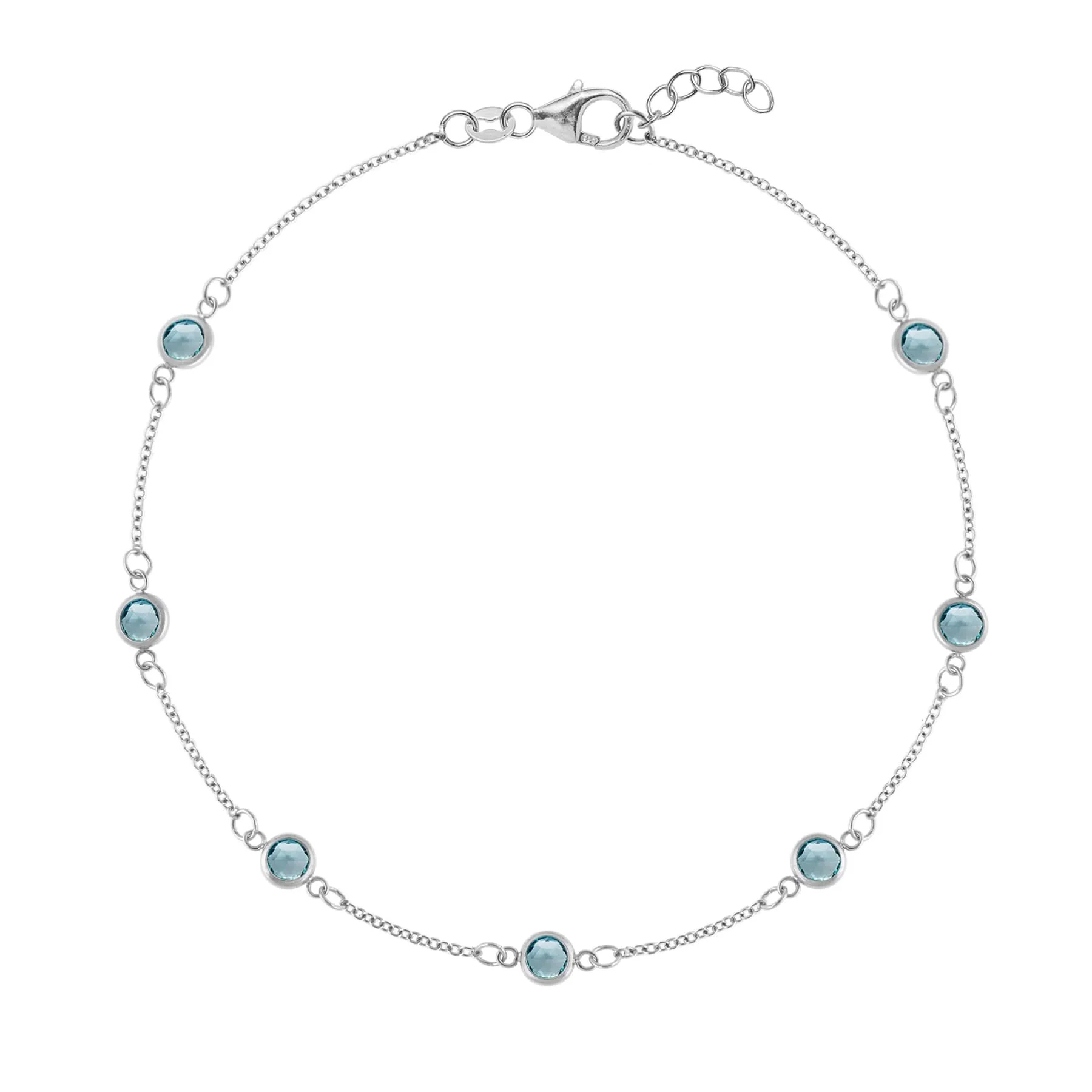 Bayberry 7 Nantucket Blue Topaz Bracelet in 14k Gold (December) - Image 7