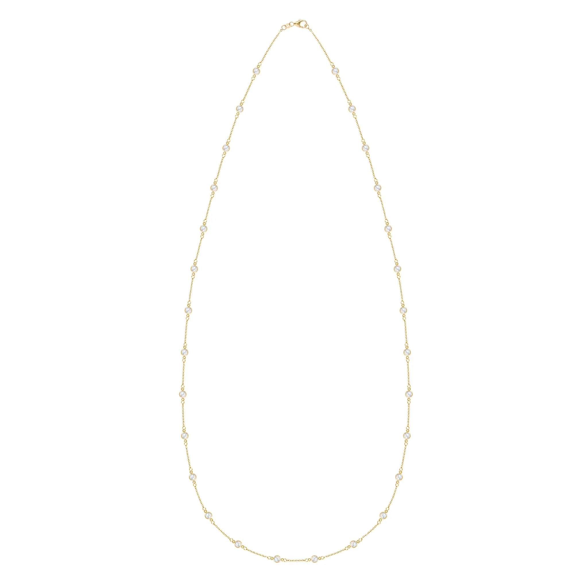 Bayberry Moonstone Long Necklace in 14k Gold (June) - Image 8