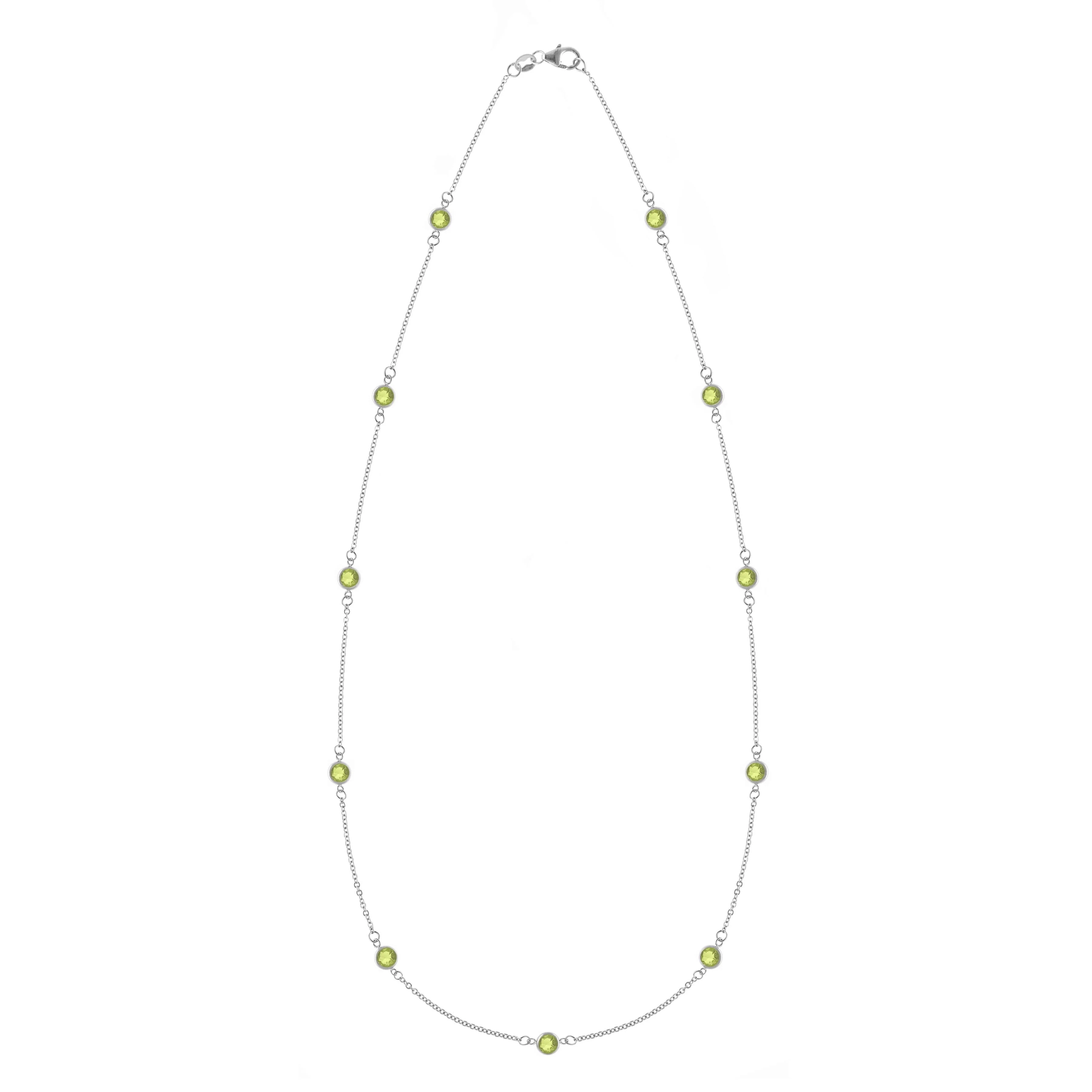 Bayberry 11 Peridot Necklace in 14k Gold (August) - Image 5