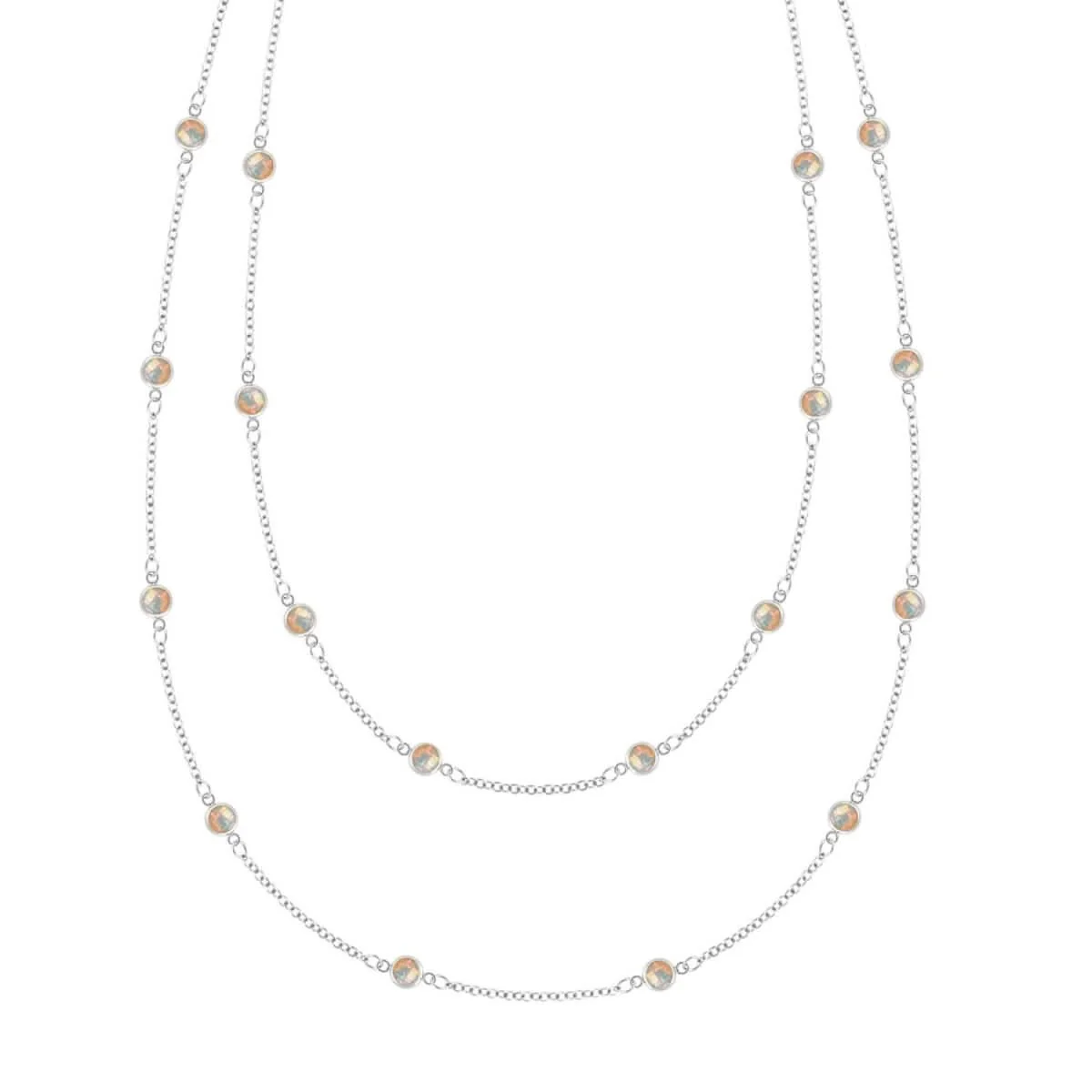 Bayberry Opal Long Necklace in 14k Gold (October) - Image 8