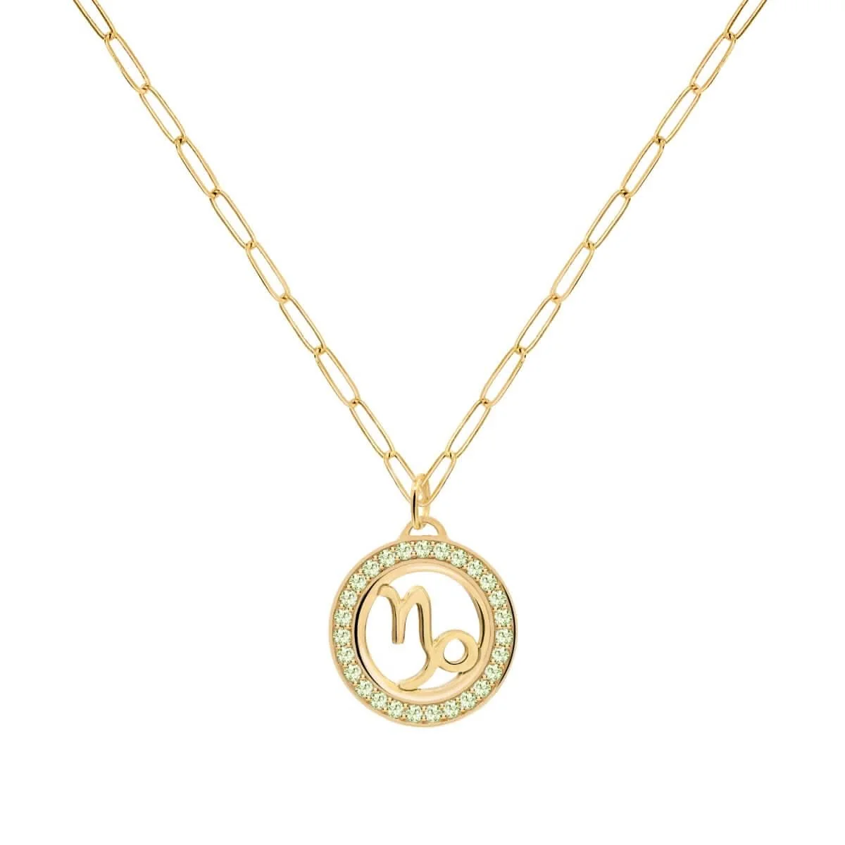 Capricorn & Birthstone Pendant in 14k Gold - Image 8