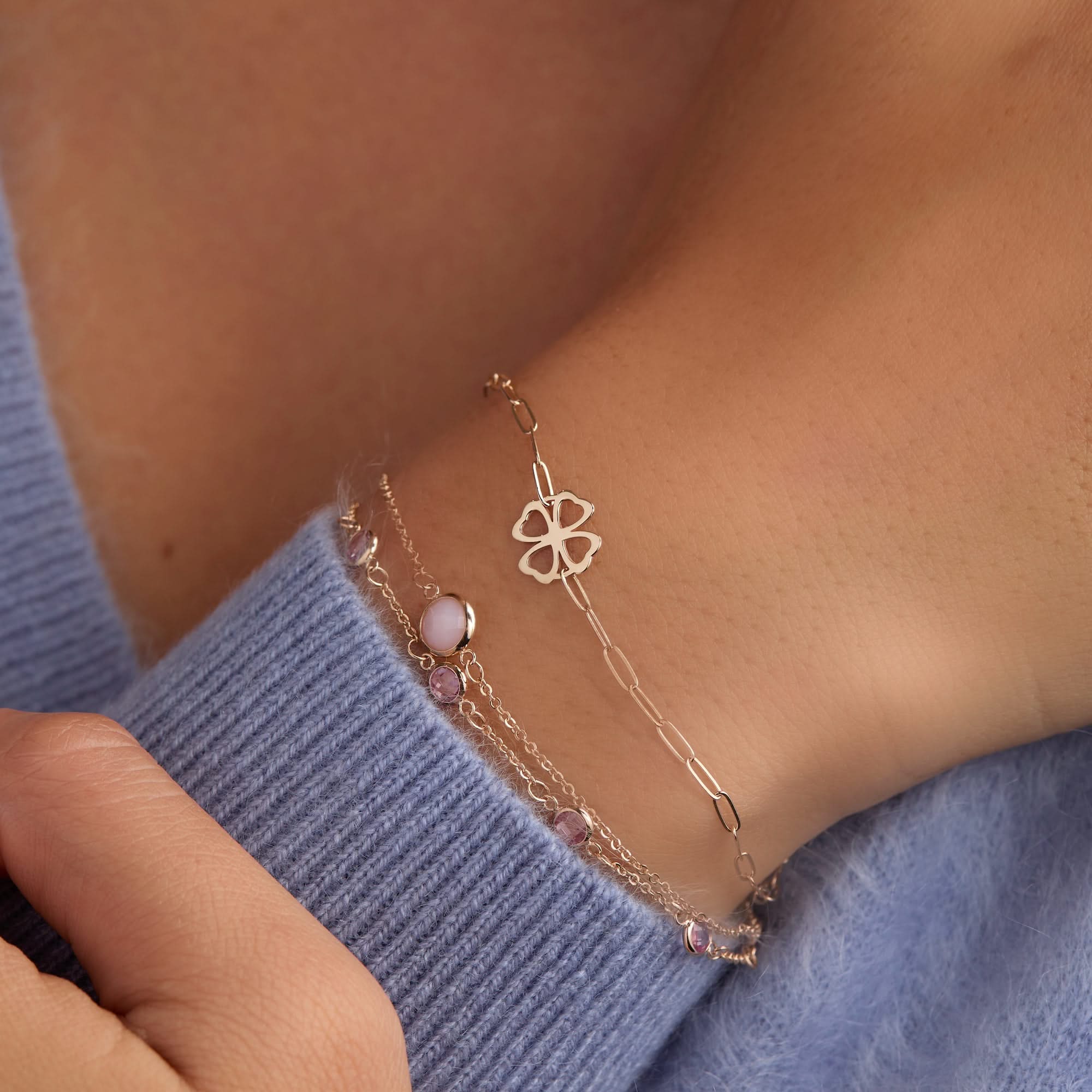Clover Adelaide Mini Bracelet in 14k Gold - Image 3