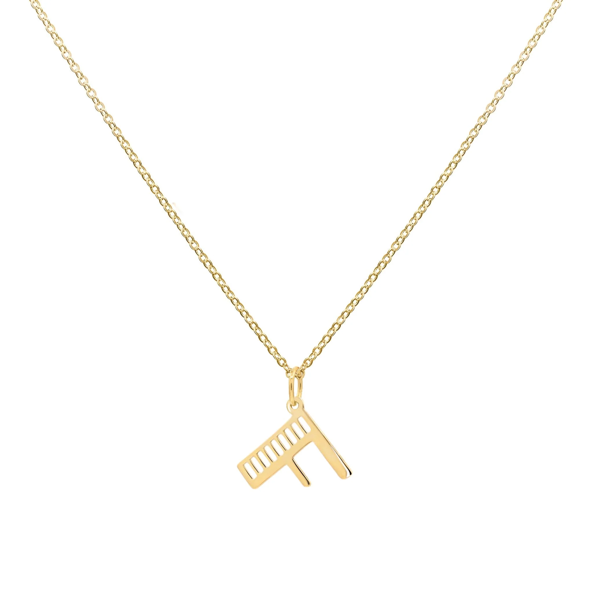 Essex Letter F Pendant in 14k Gold - Image 4