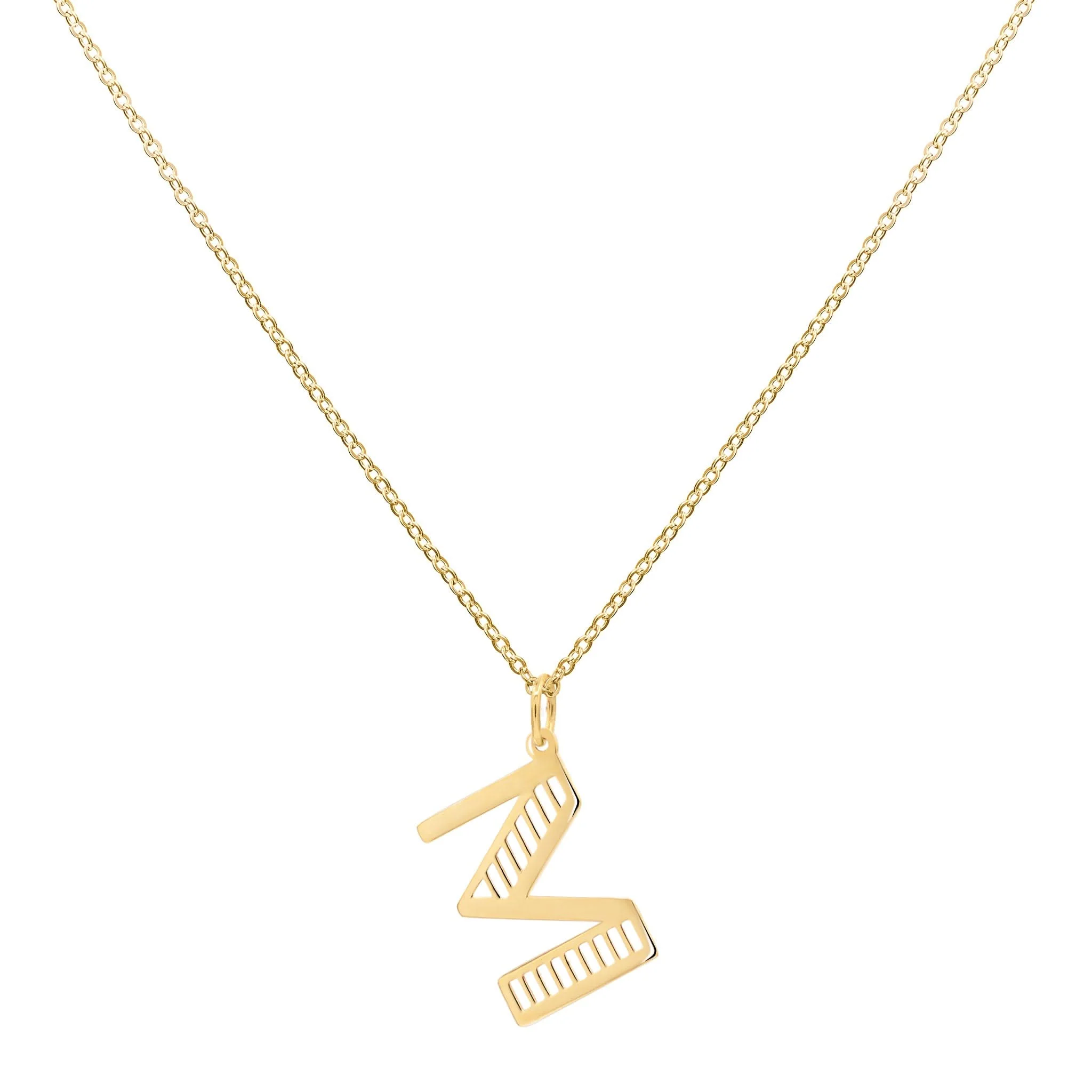 Essex Letter M Pendant in 14k Gold - Image 4