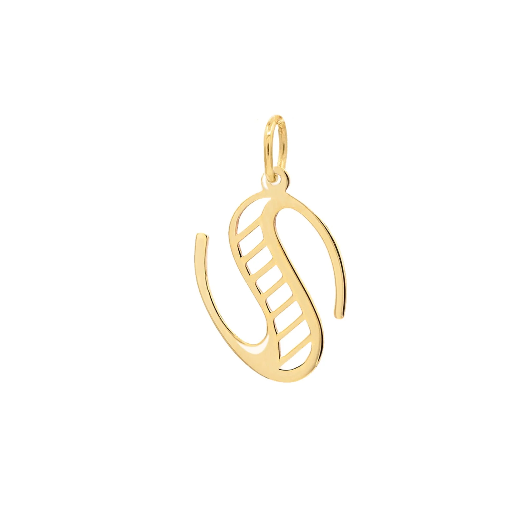 Essex Letter S Pendant in 14k Gold