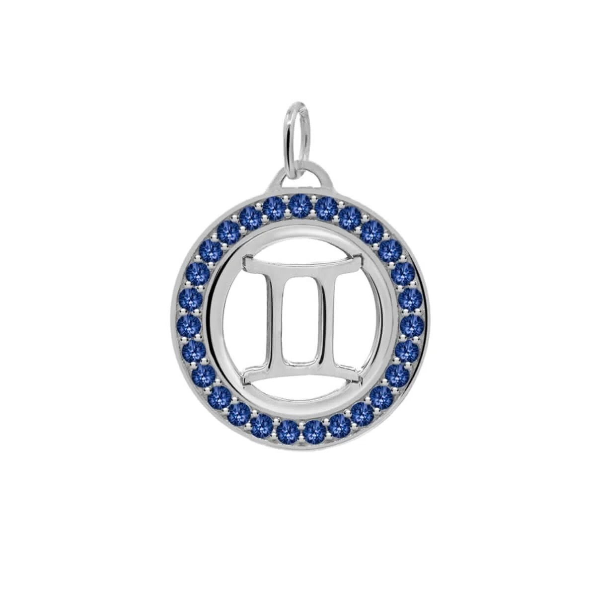 Gemini & Birthstone Pendant in 14k Gold - Image 9