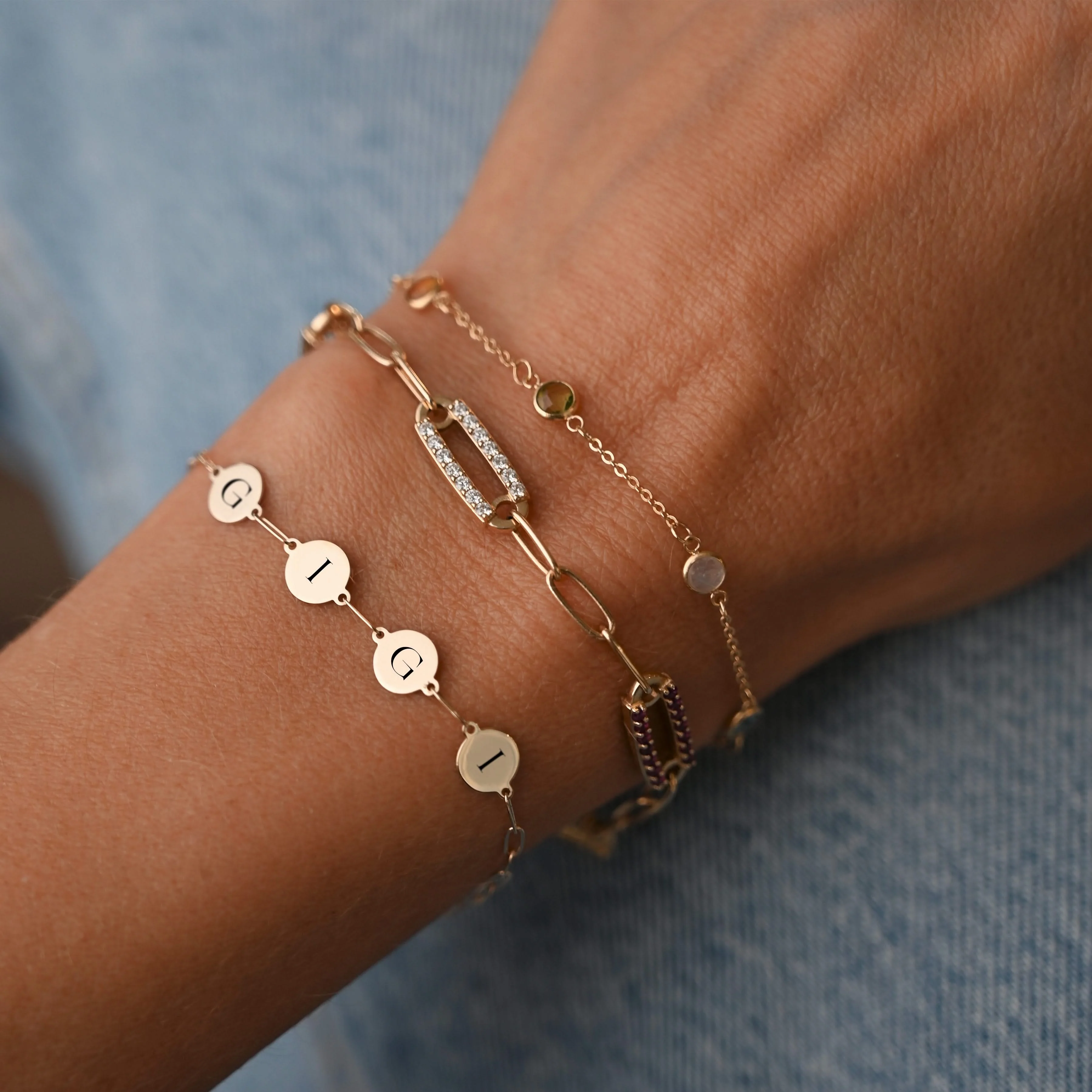 GIGI Bracelet on Adelaide Mini in 14k Gold - Image 2