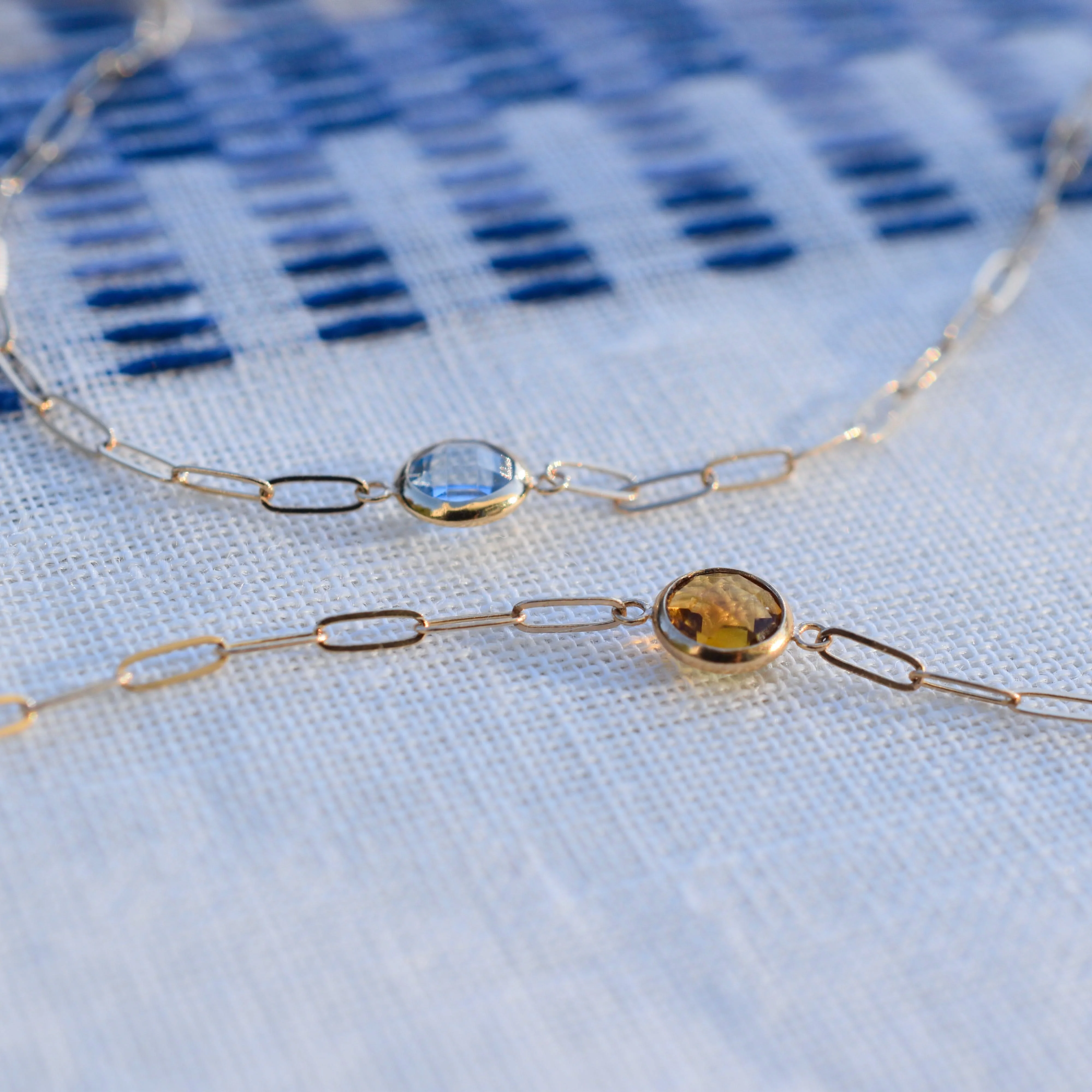 Grand 1 Citrine Adelaide Mini Bracelet in 14k Gold (November) - Image 10