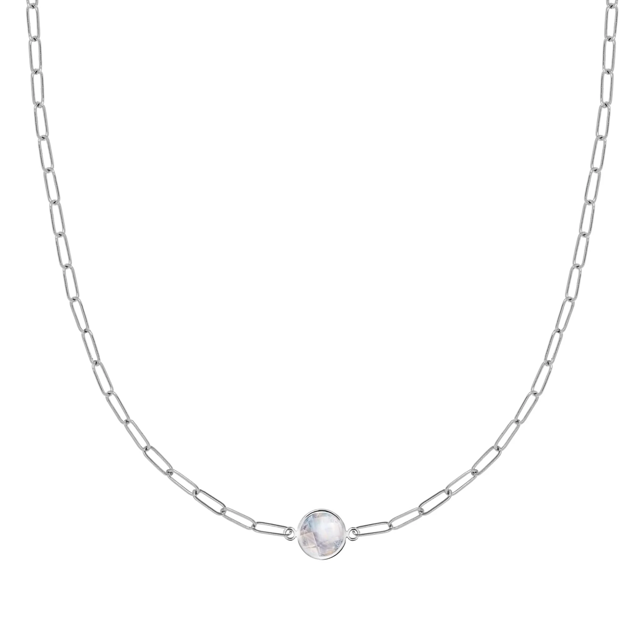 Grand 1 Moonstone Adelaide Mini Necklace in 14k Gold (June) - Image 7