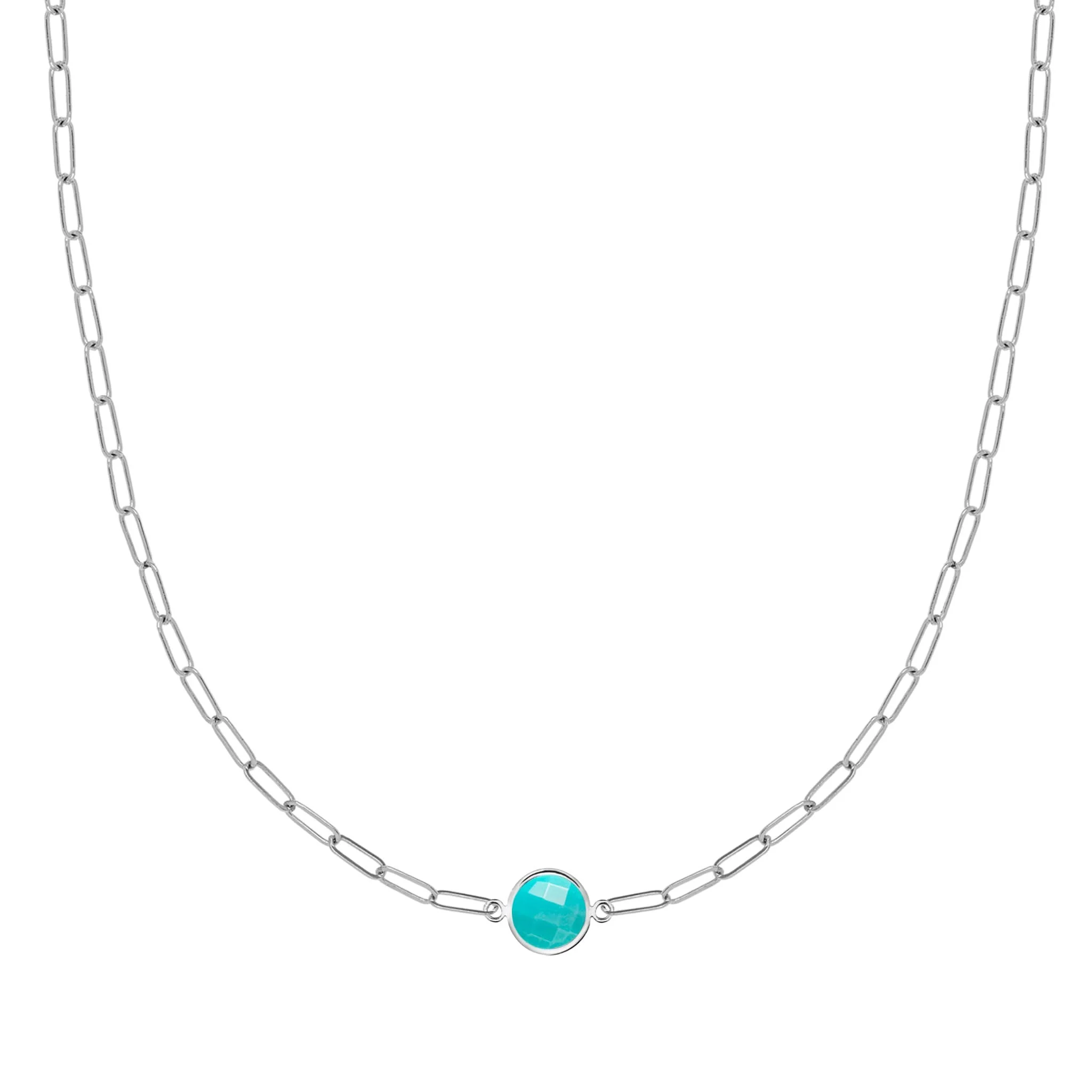 Grand 1 Turquoise Adelaide Mini Necklace in 14k Gold (December) - Image 7