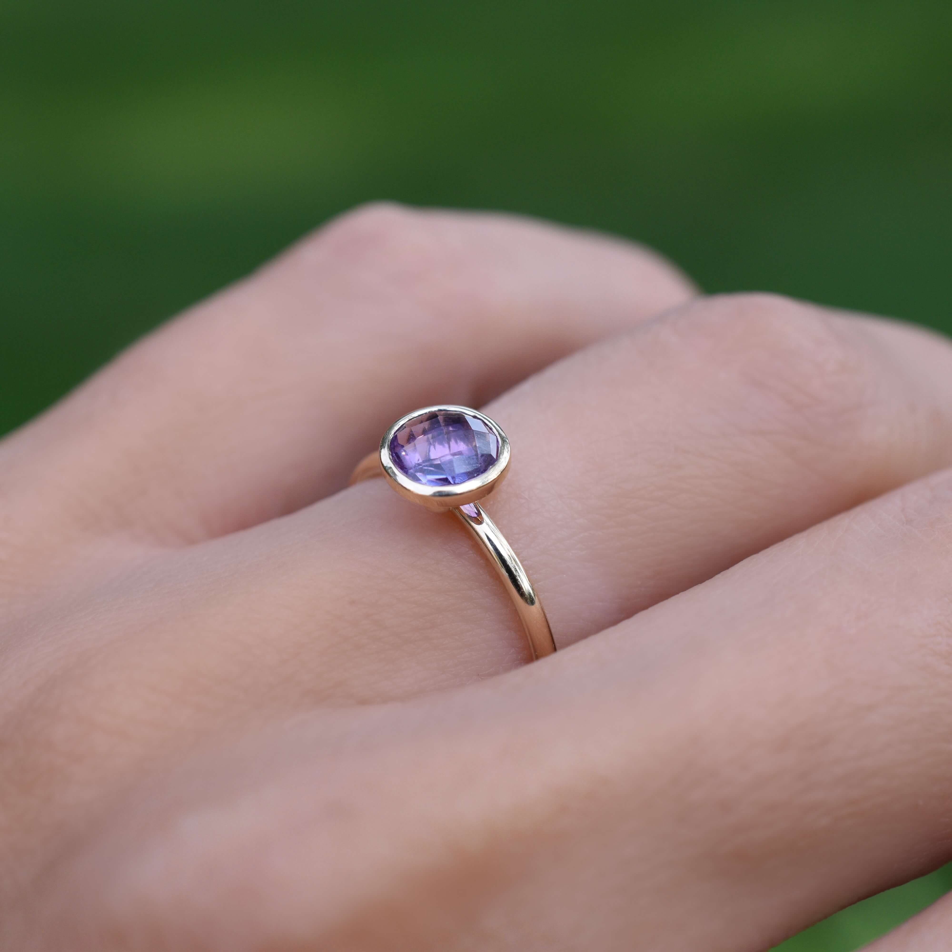 Grand Amethyst Ring in 14k Gold (February) - Image 3