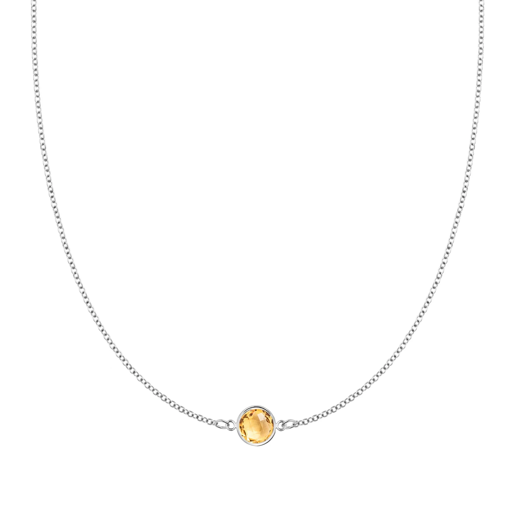 Grand 1 Citrine Necklace in 14k Gold (November) - Image 5