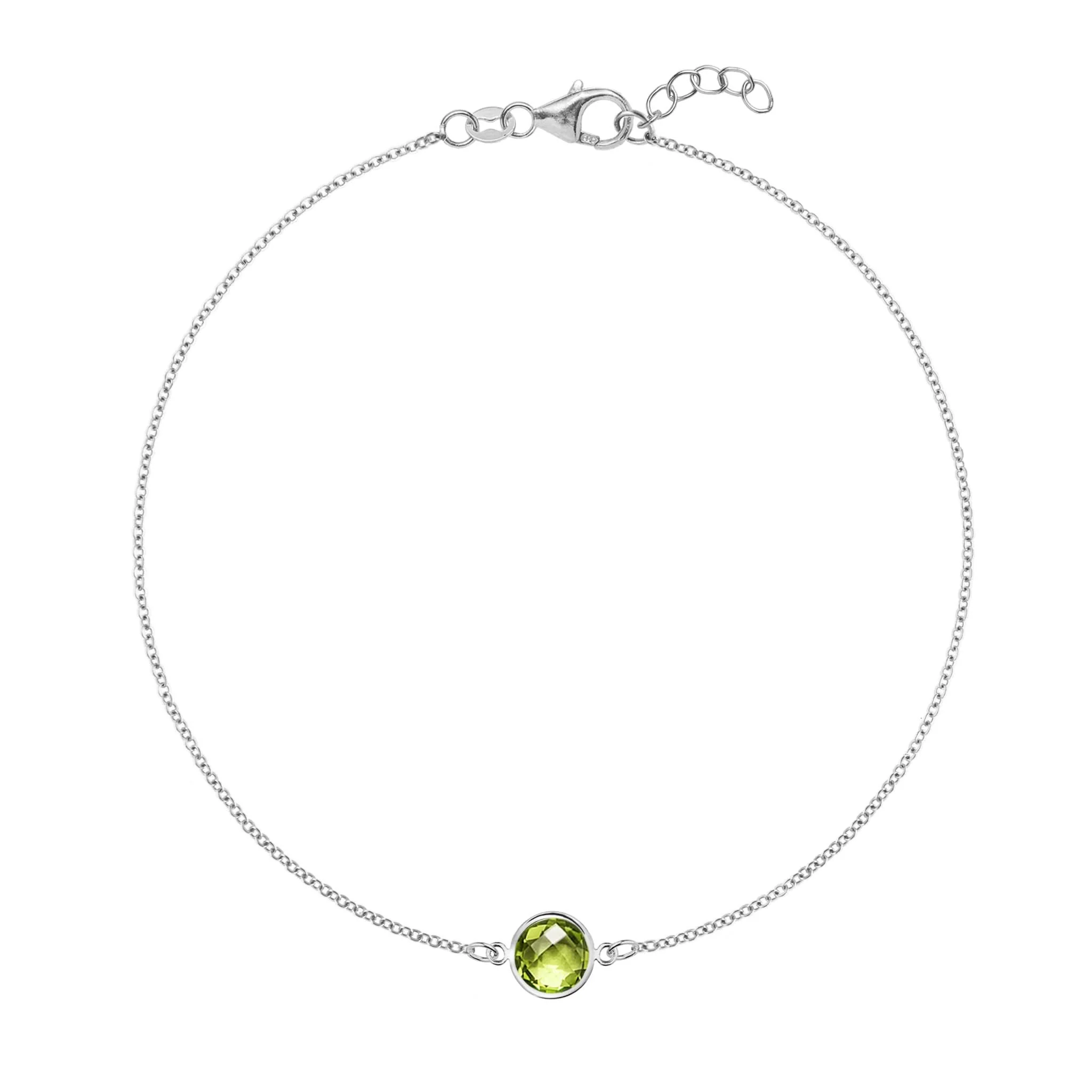 Grand 1 Peridot Bracelet in 14k Gold (August) - Image 7
