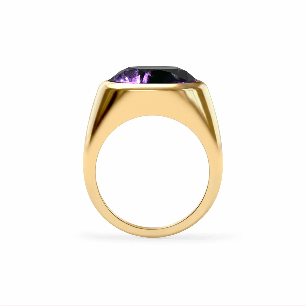 Jamestown Amethyst Ring in 14k Gold (February) - Image 5