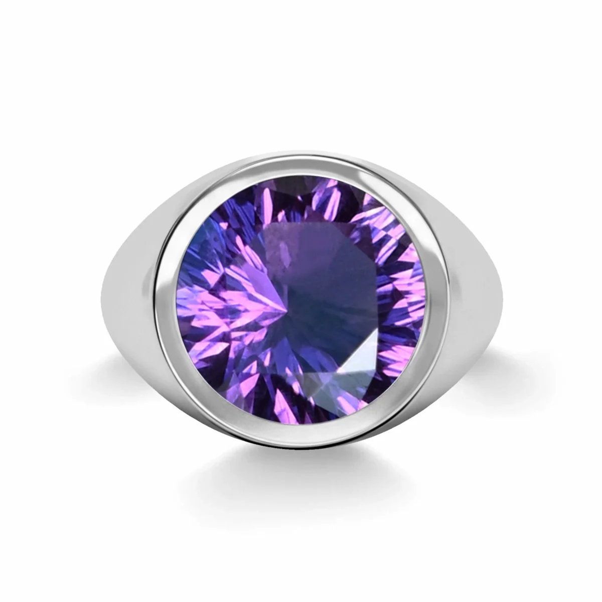 Jamestown Amethyst Ring in 14k Gold (February) - Image 8