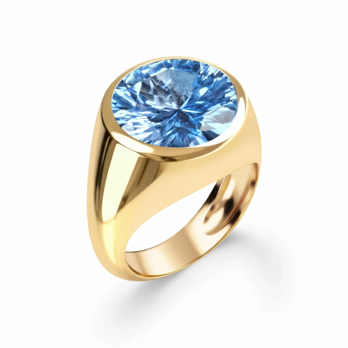 Jamestown Aquamarine Ring in 14k Gold (March) - Image 4