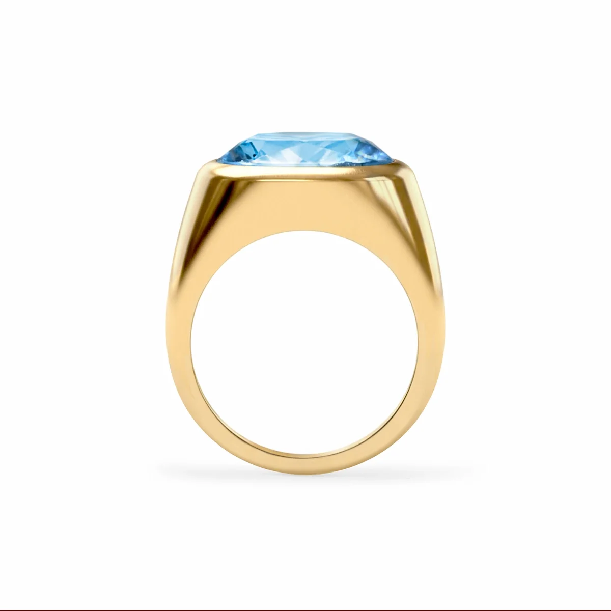 Jamestown Aquamarine Ring in 14k Gold (March) - Image 5