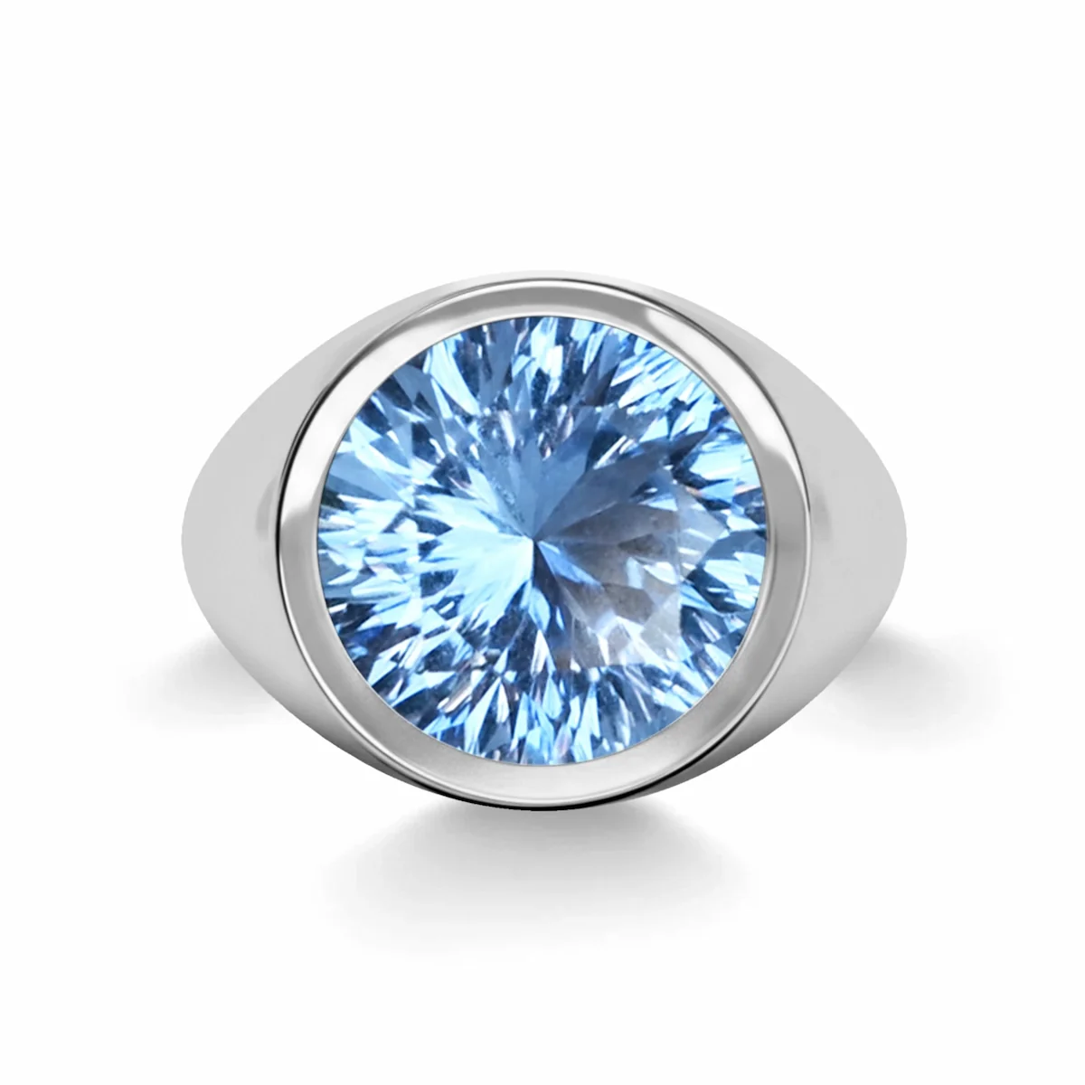 Jamestown Aquamarine Ring in 14k Gold (March) - Image 8