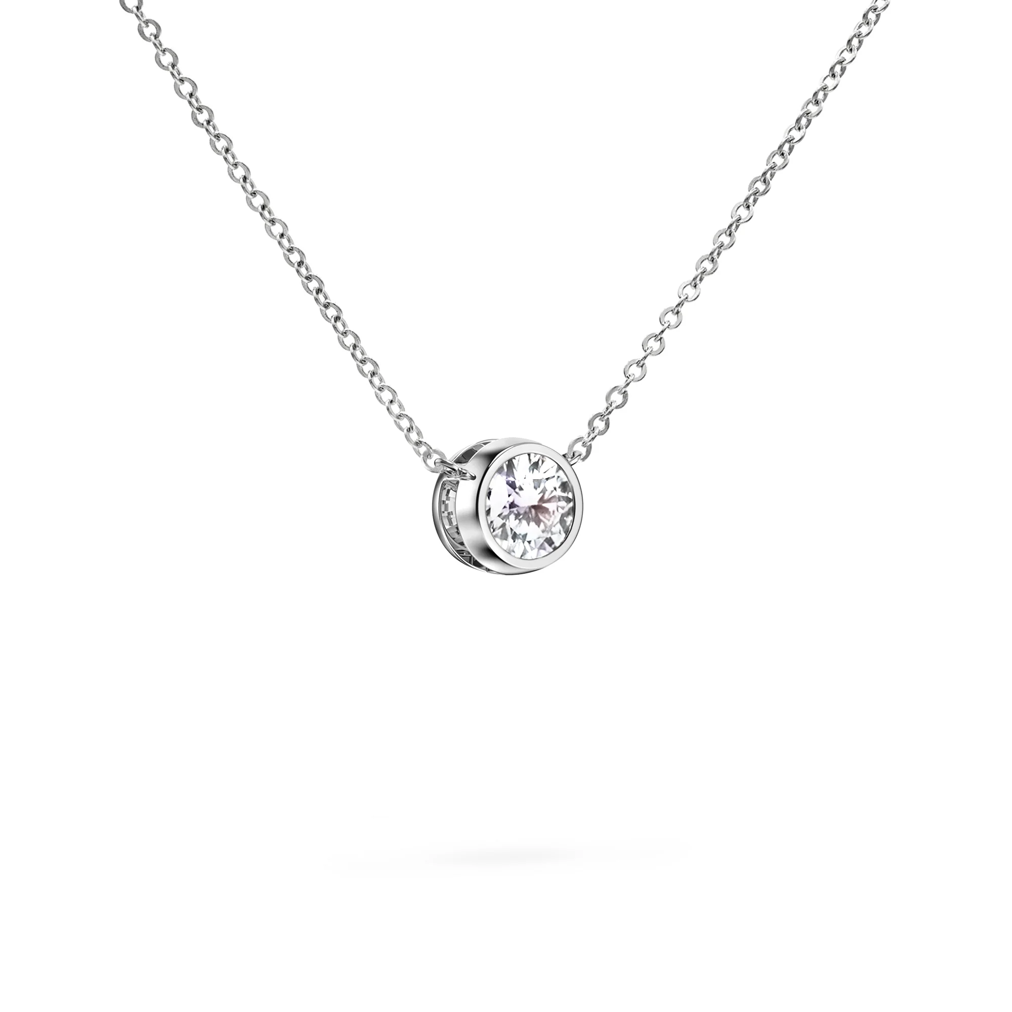Jamestown Birthstone Solitaire Necklace in 14k Gold - Image 8