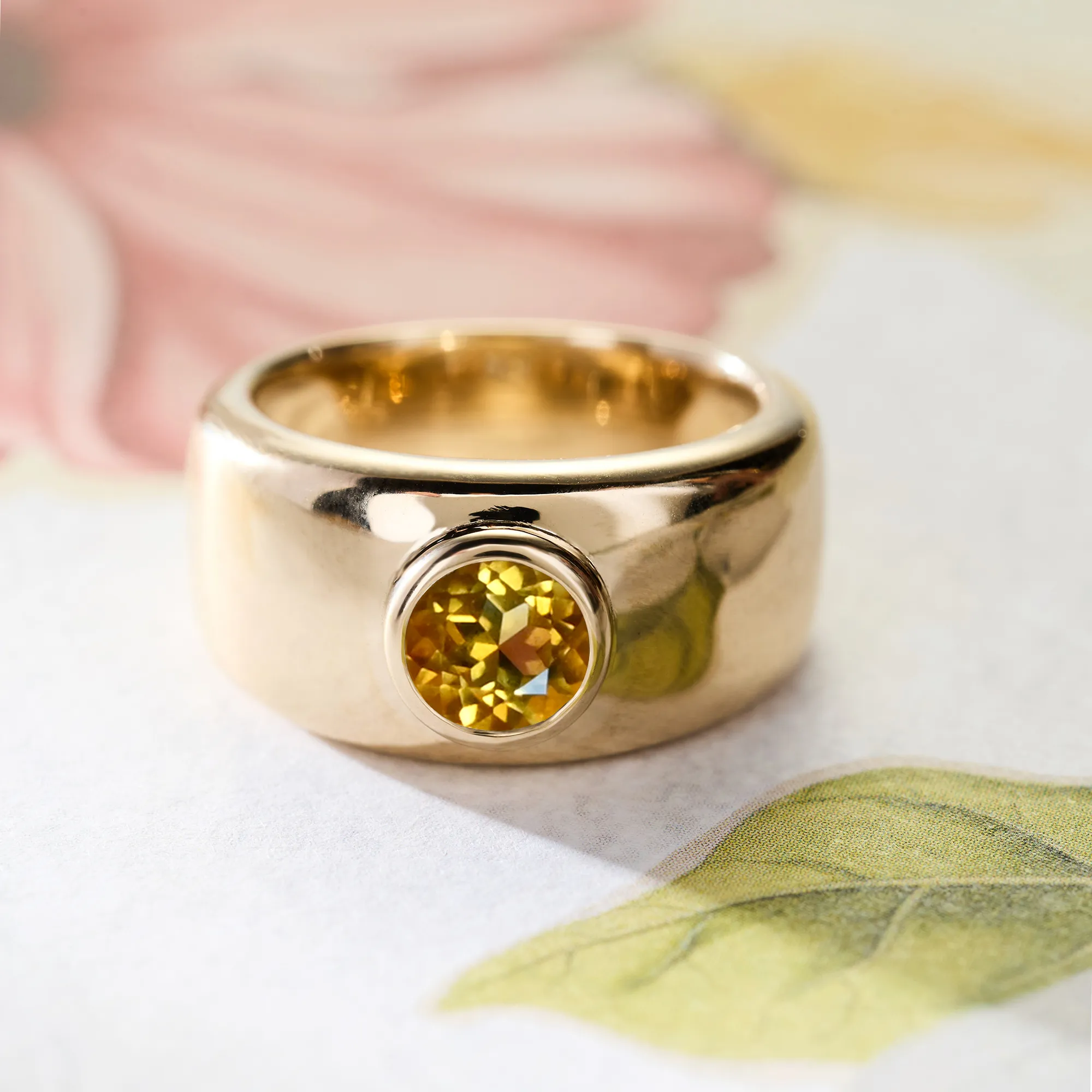 Jamestown Citrine Band Ring in 14k Gold (November) - Image 6