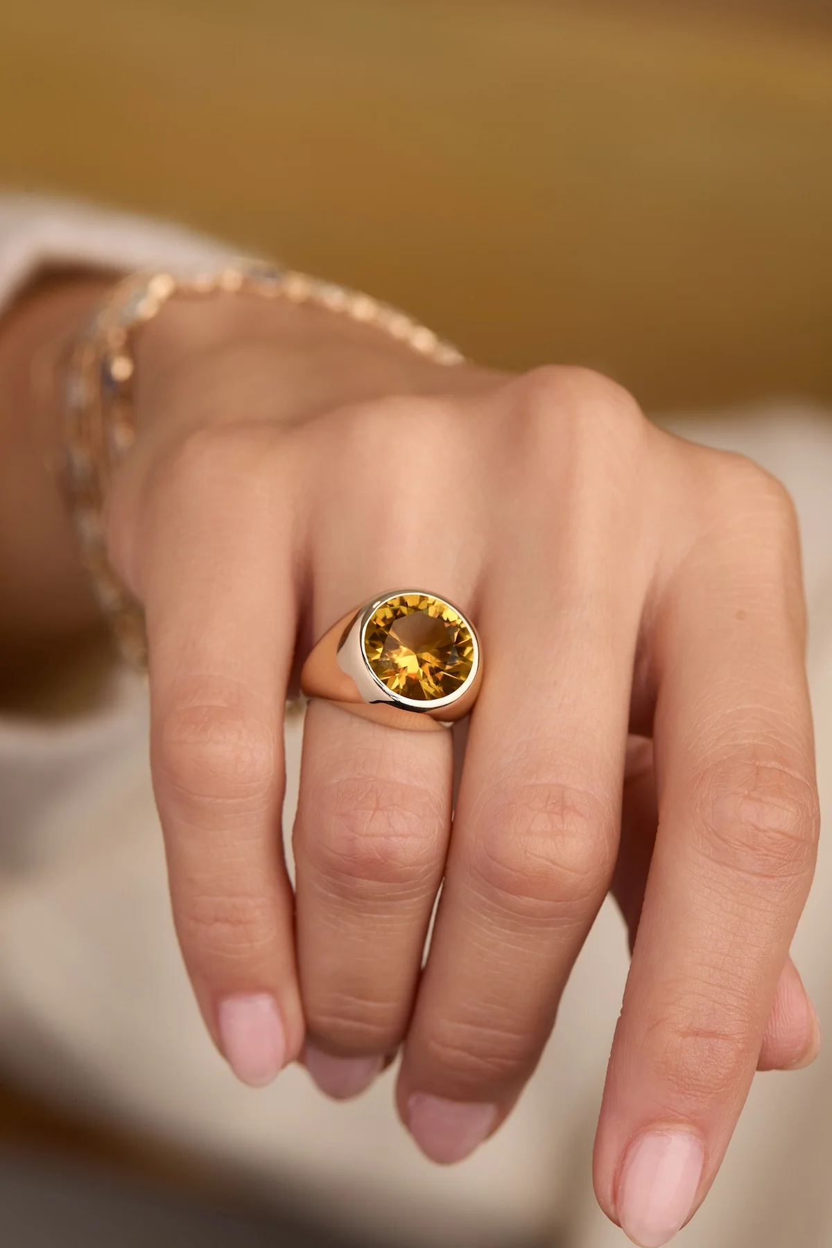 Jamestown Citrine Ring in 14k Gold (November) - Image 3