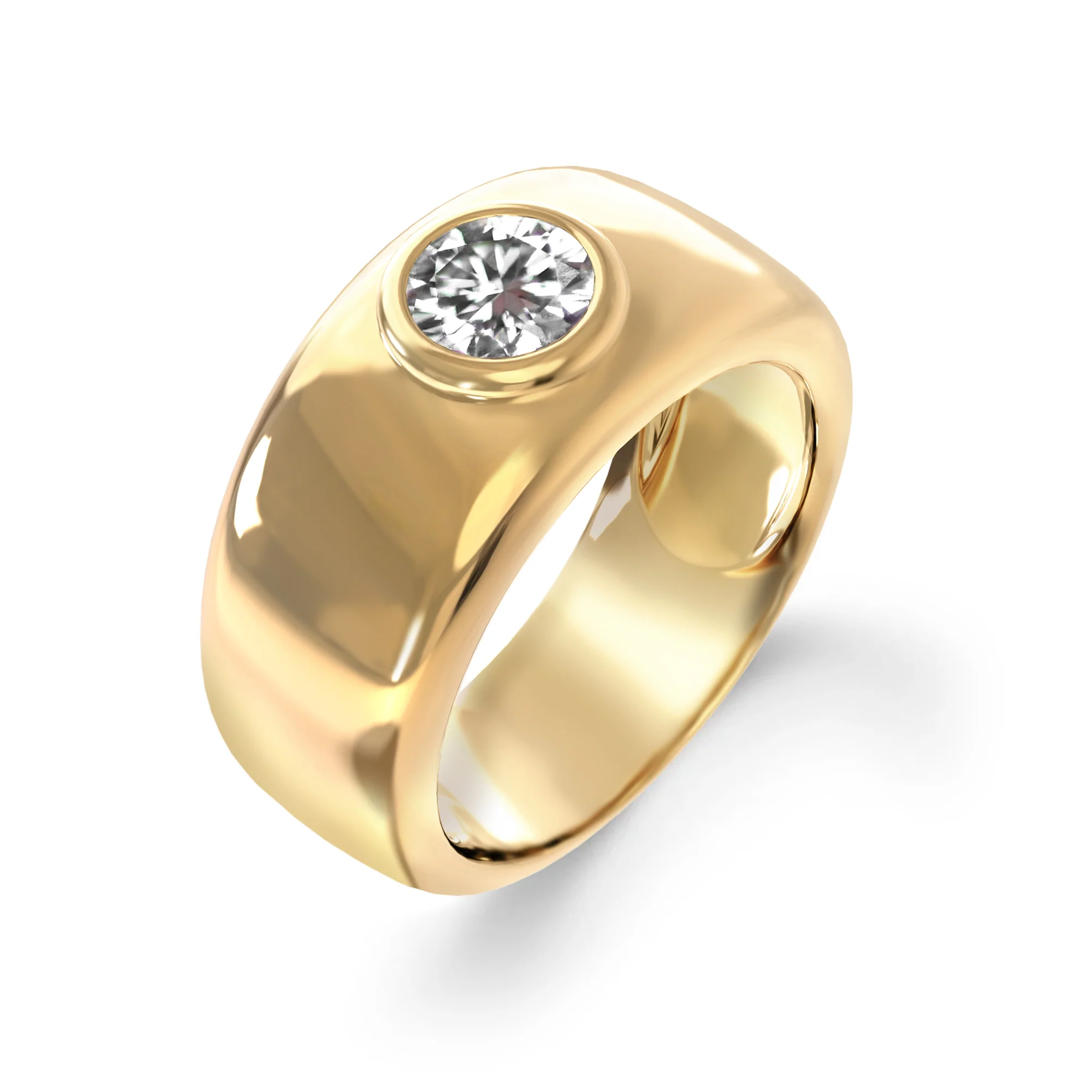 Jamestown Diamond Band Ring in 14k Gold (April) - Image 4