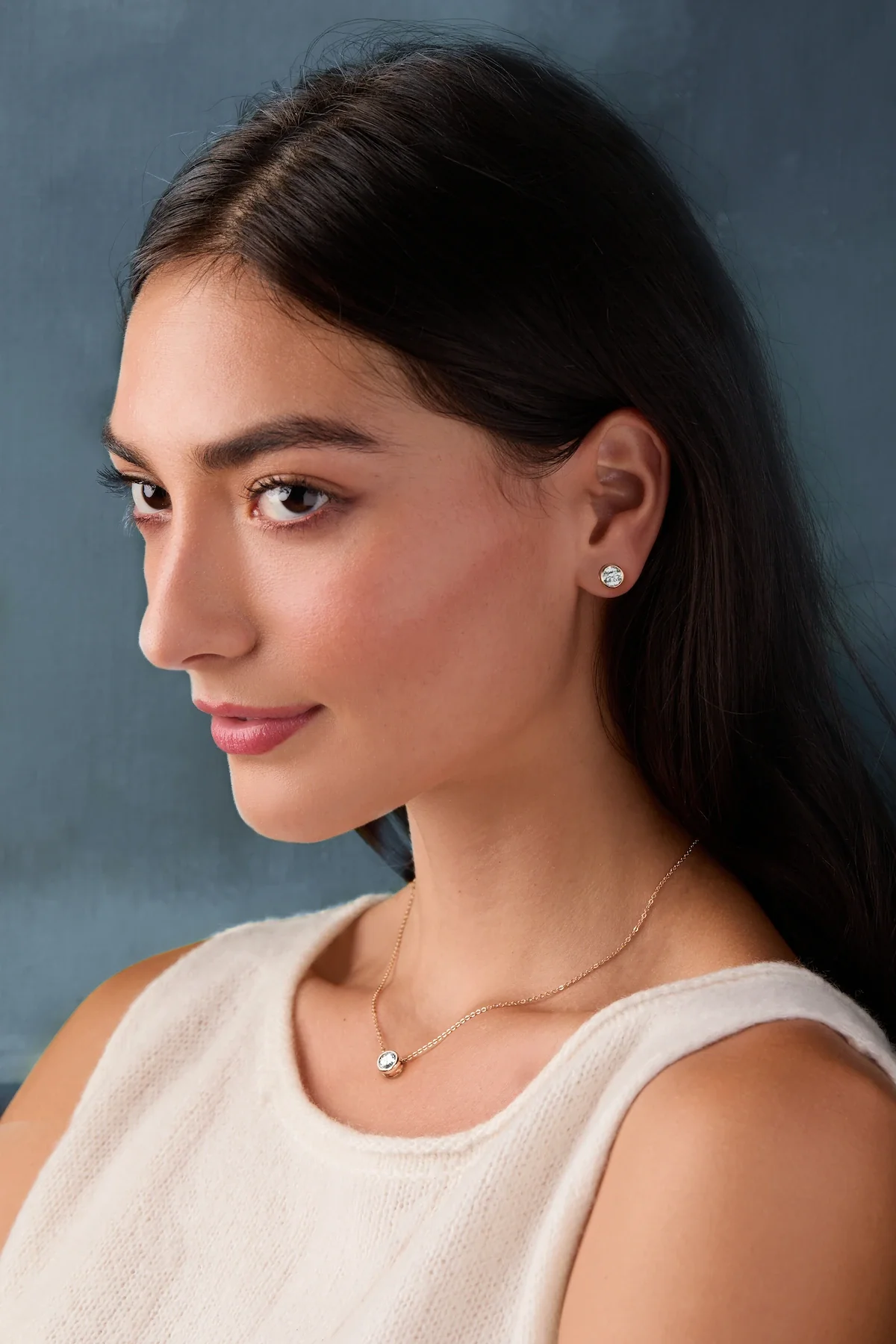 Jamestown Diamond Stud Earrings in 14k Gold (April) - Image 2