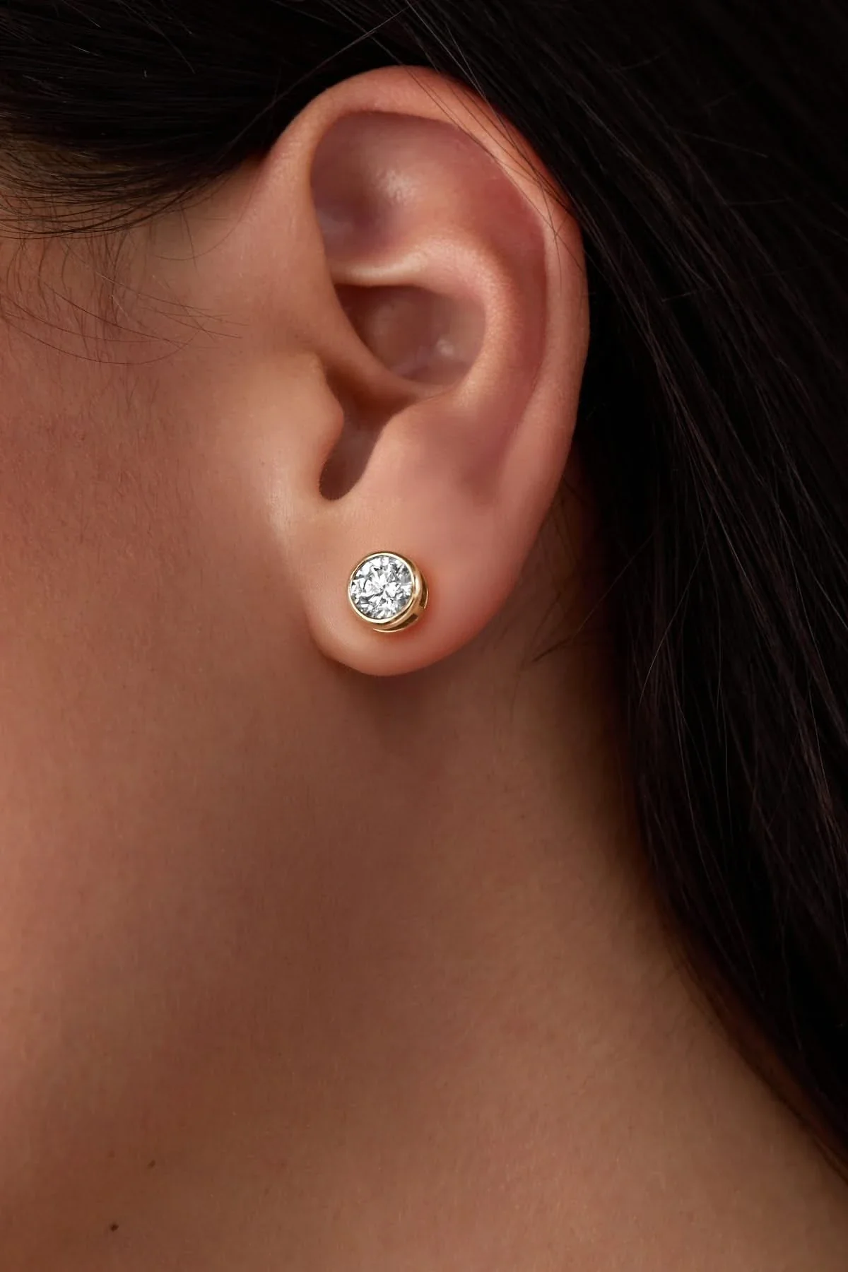 Jamestown Diamond Stud Earrings in 14k Gold (April) - Image 6