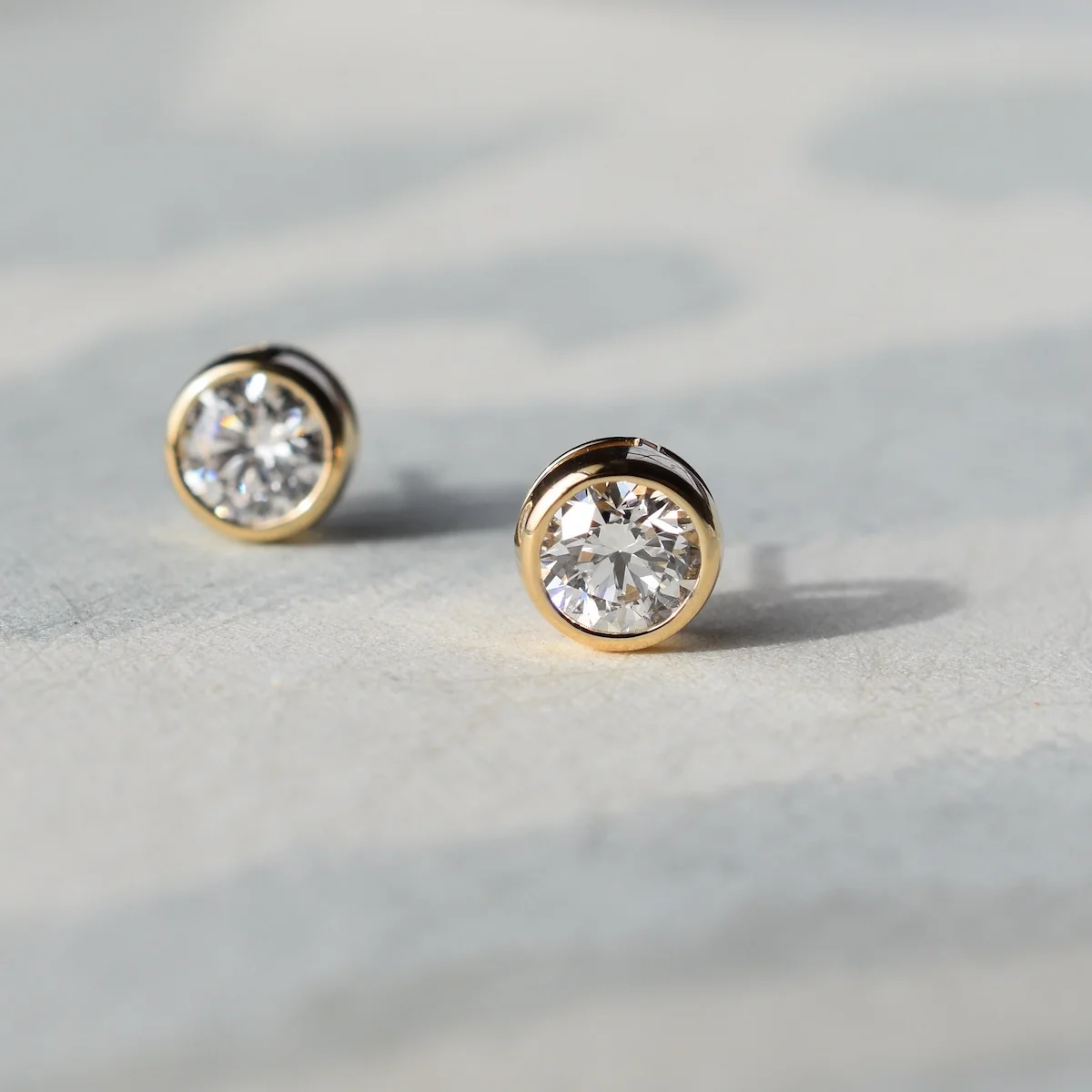 Jamestown Diamond Stud Earrings in 14k Gold (April) - Image 7
