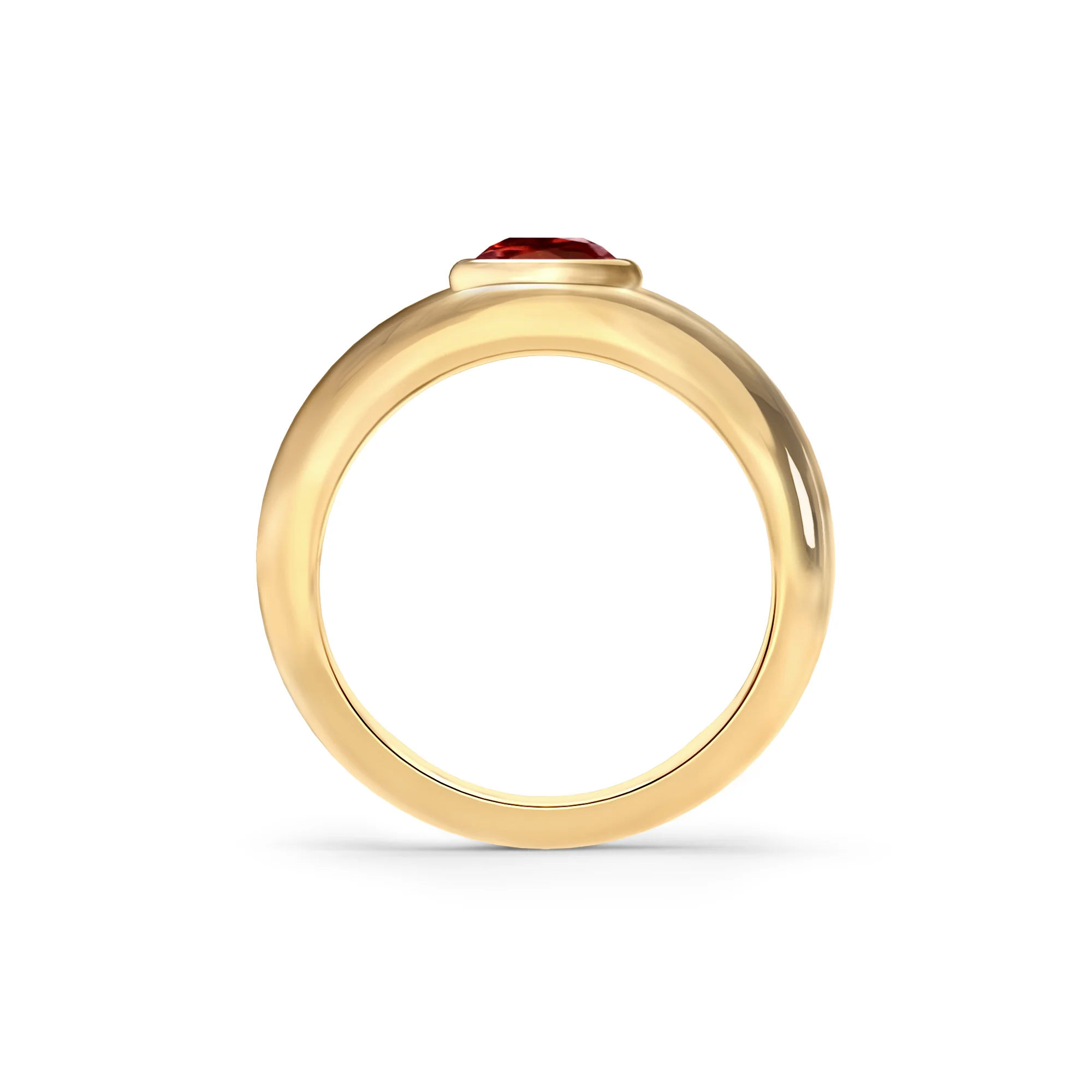 Jamestown Garnet Band Ring in 14k Gold (January) - Image 5