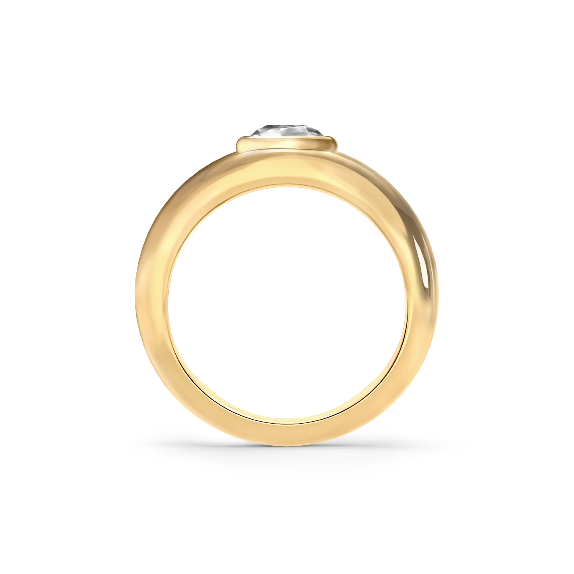 Jamestown White Topaz Band Ring in 14k Gold (April) - Image 5