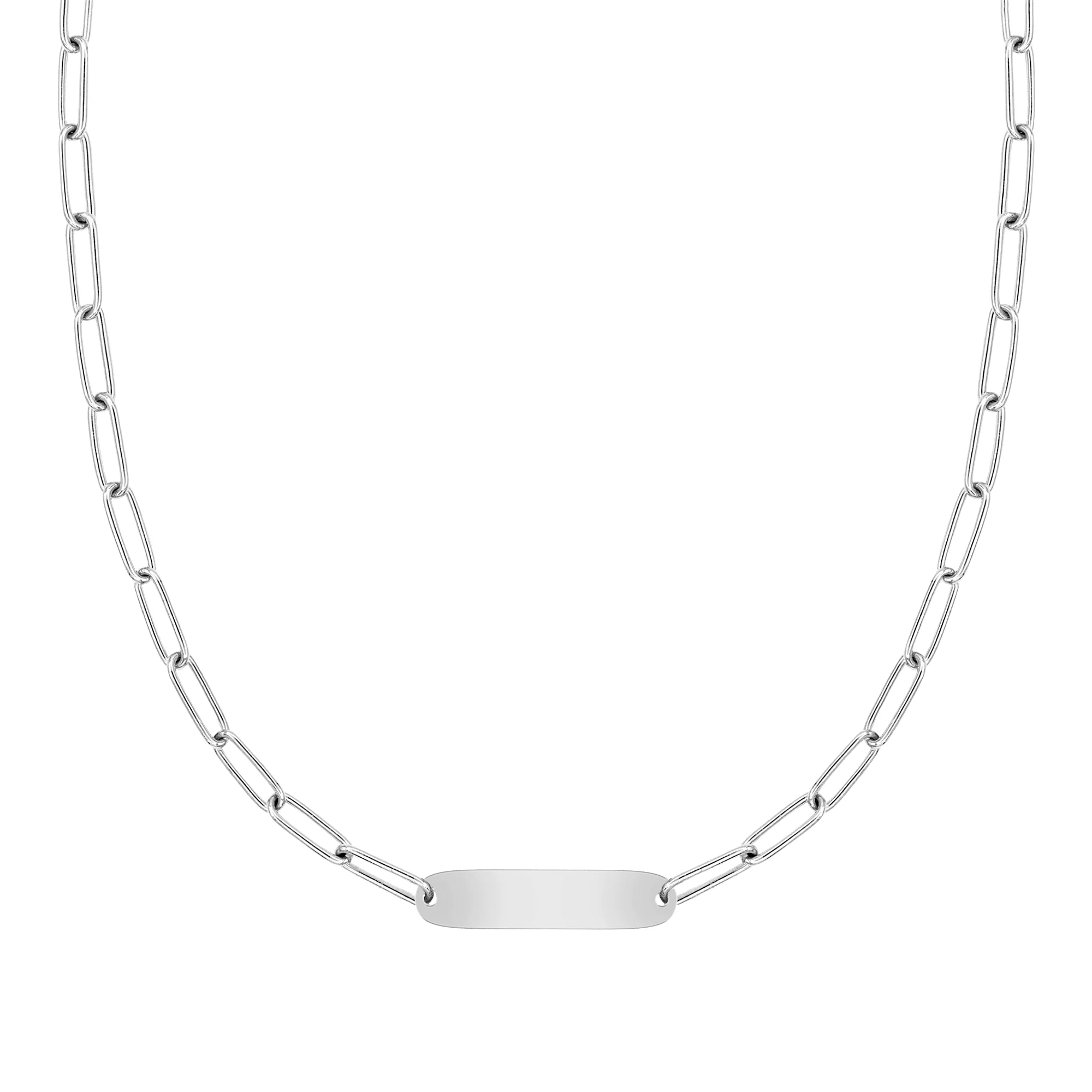 Large 1 Nameplate Necklace on Adelaide in 14k Gold - Image 8