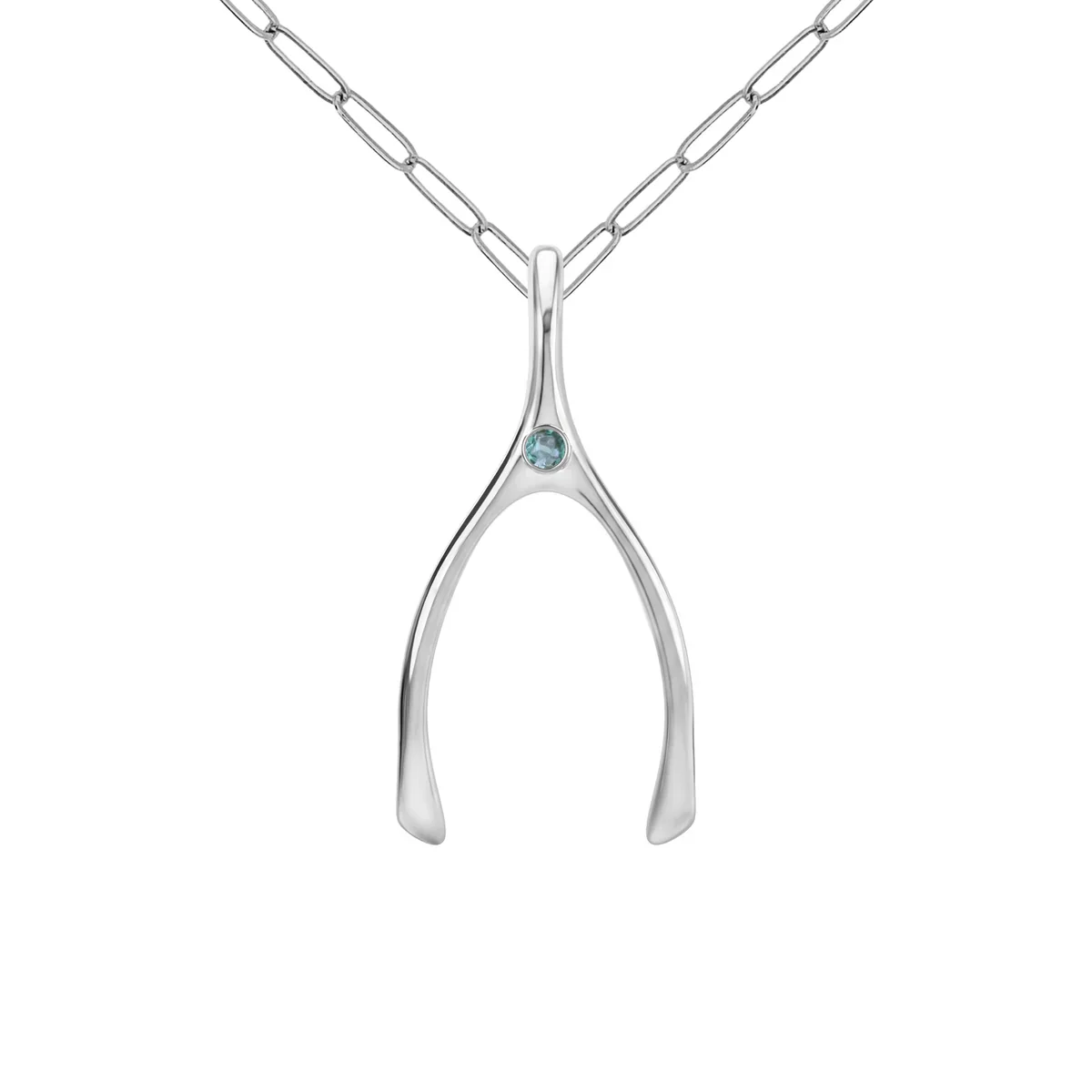 Large Alexandrite Wishbone Pendant in Solid 14k Gold (June) - Image 12