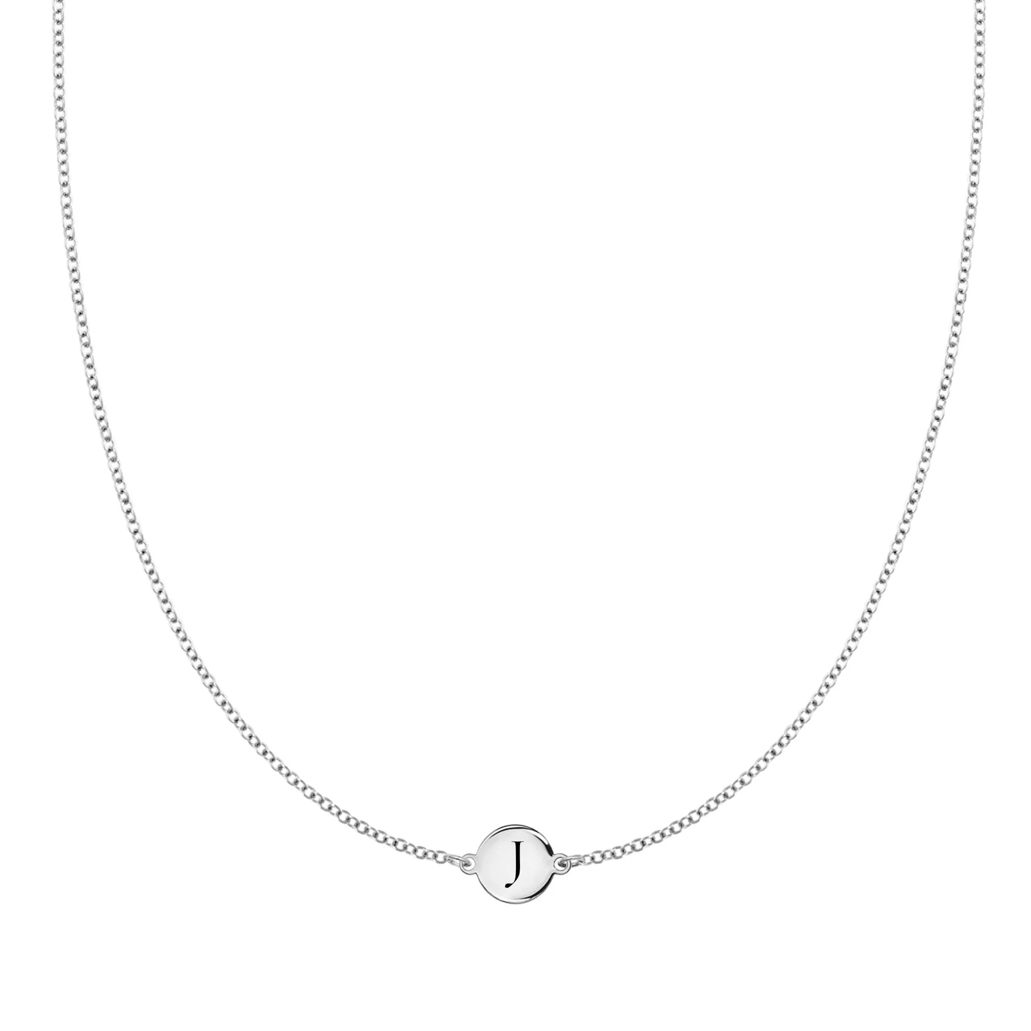 Letter J Necklace in 14k Gold - Image 5