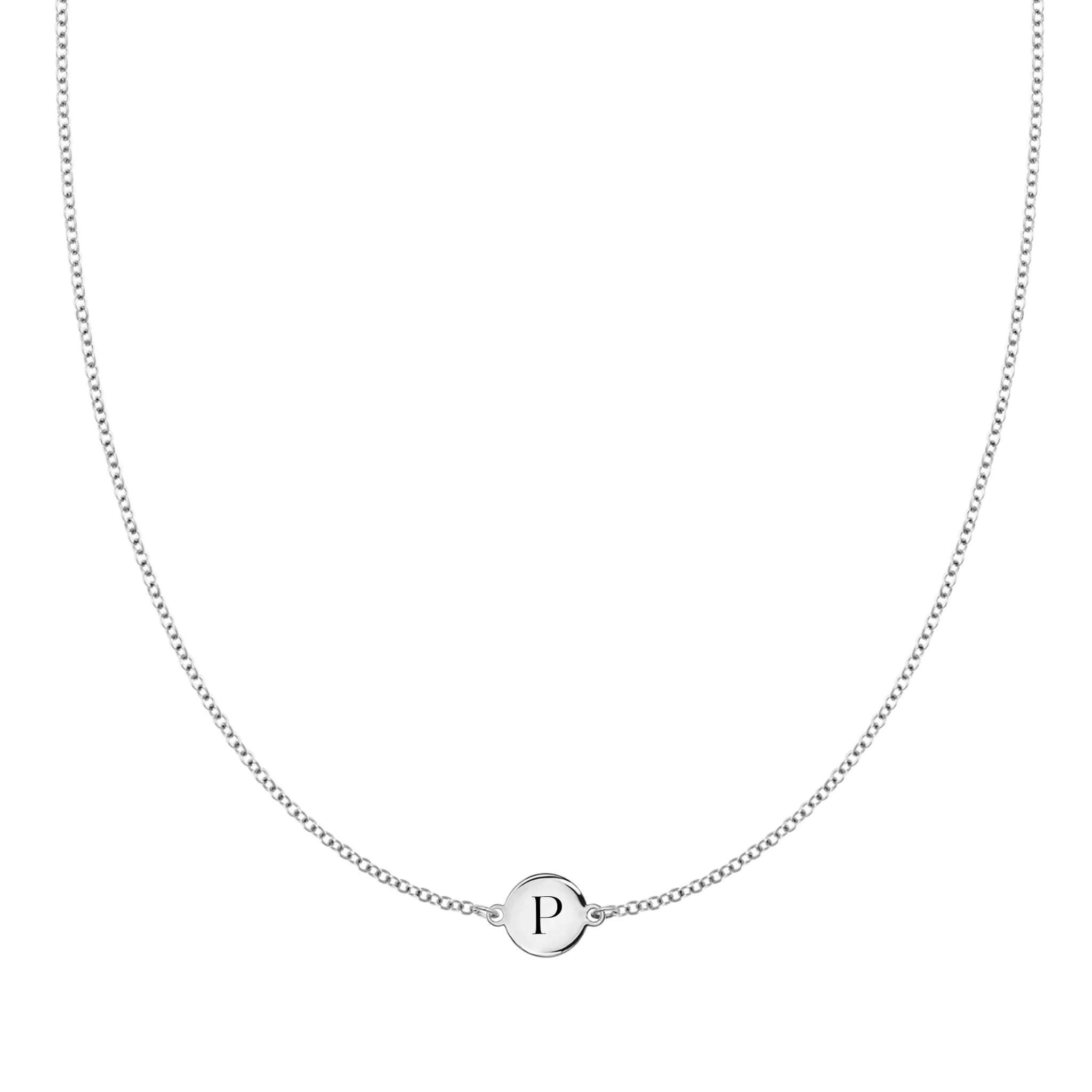 Letter P Necklace in 14k Gold - Image 5